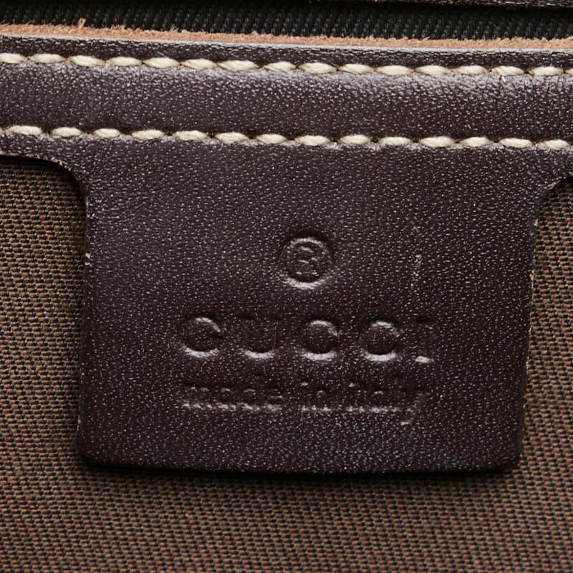 Gucci Gucci GG Supreme Tote Bag Shoulder 223668 Beige Brown Leather Women's GUCCI Size ONE SIZE - 13 Thumbnail