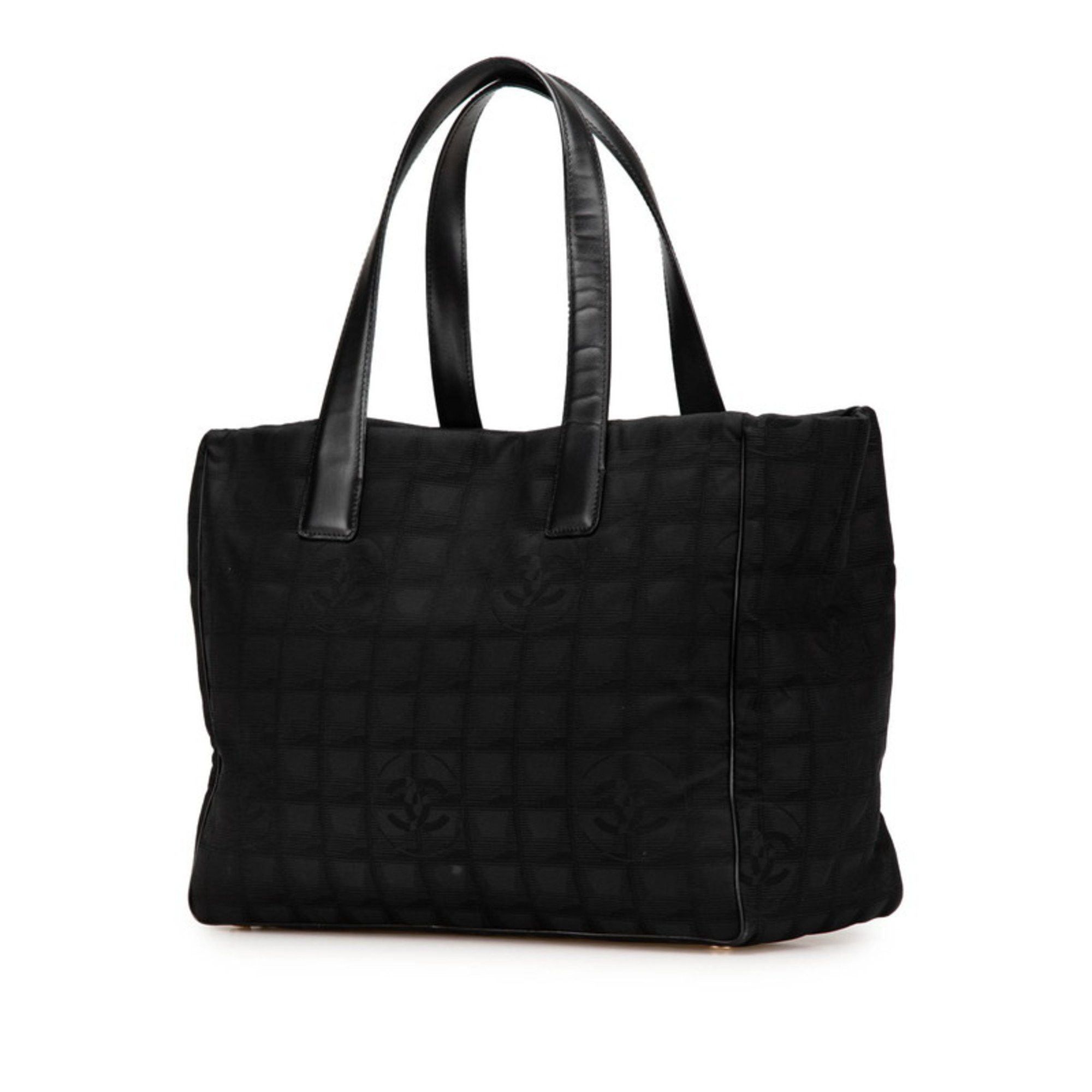 Chanel Chanel New Travel Line MM Coco Mark Tote Bag Shoulder Black Nylon Leather Women's CHANEL Size ONE SIZE - 2 Thumbnail