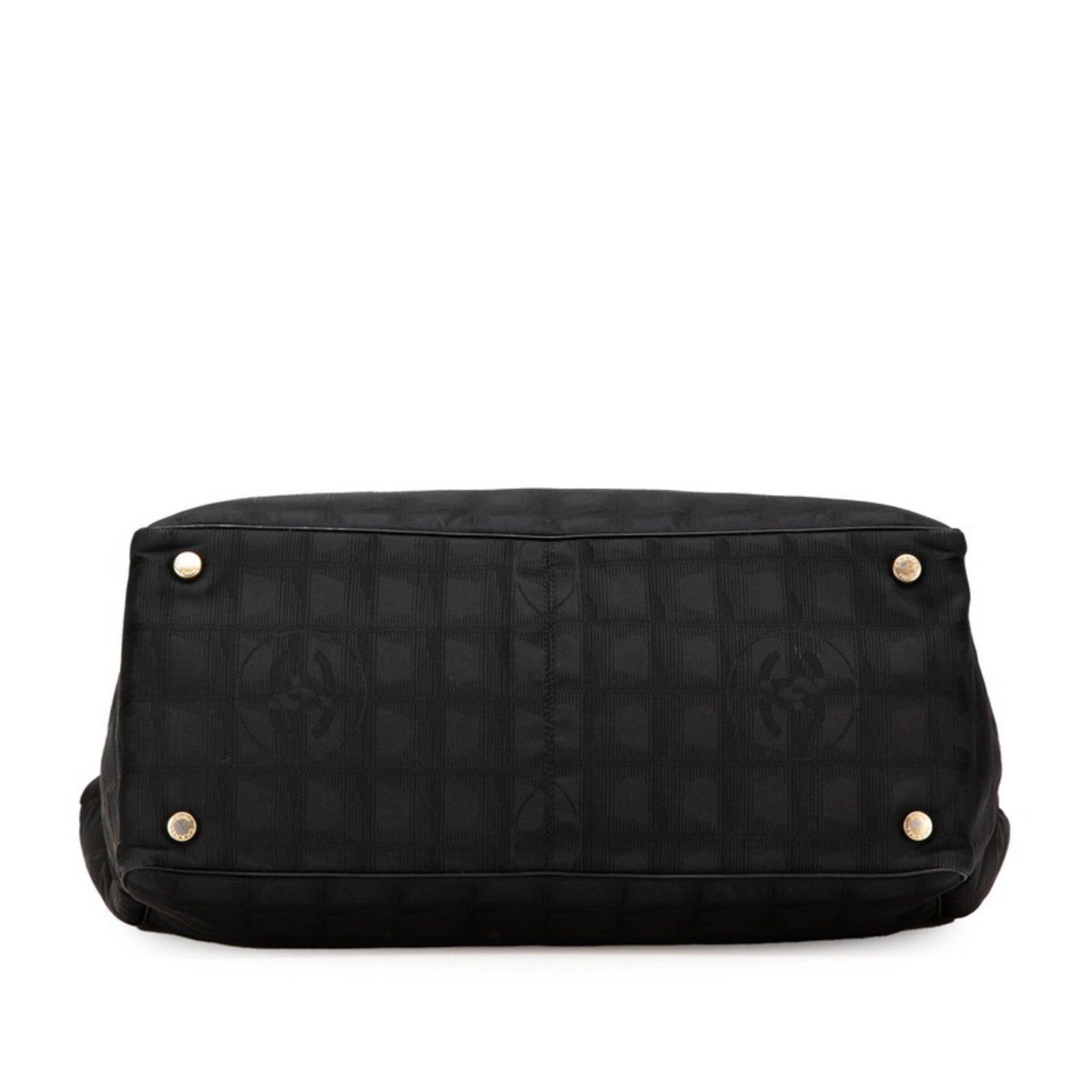 Chanel Chanel New Travel Line MM Coco Mark Tote Bag Shoulder Black Nylon Leather Women's CHANEL Size ONE SIZE - 3 Thumbnail