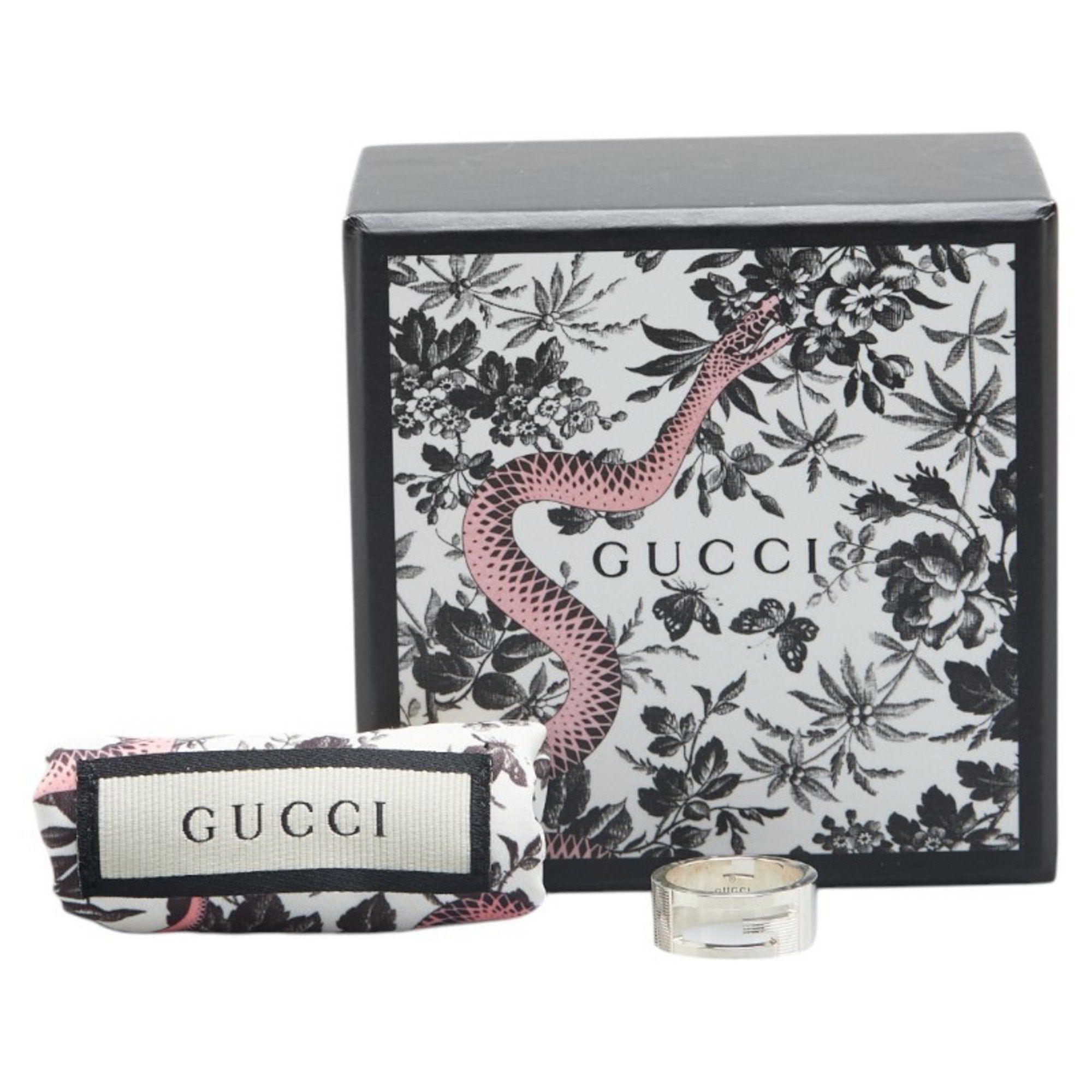 Gucci Gucci Cutout G Ring #11 SV925 Silver Women's GUCCI Size ONE SIZE - 8 Thumbnail