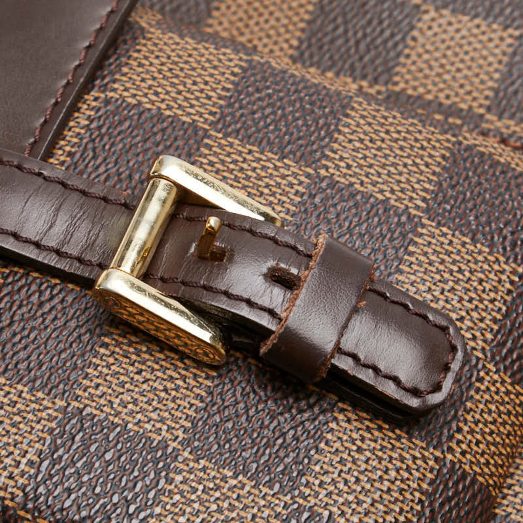 Louis Vuitton Louis Vuitton Damier Manosque PM Tote Bag/Shoulder Bag N51121 Brown Leather Women's LOUIS VUITTON Size ONE SIZE - 6 Thumbnail