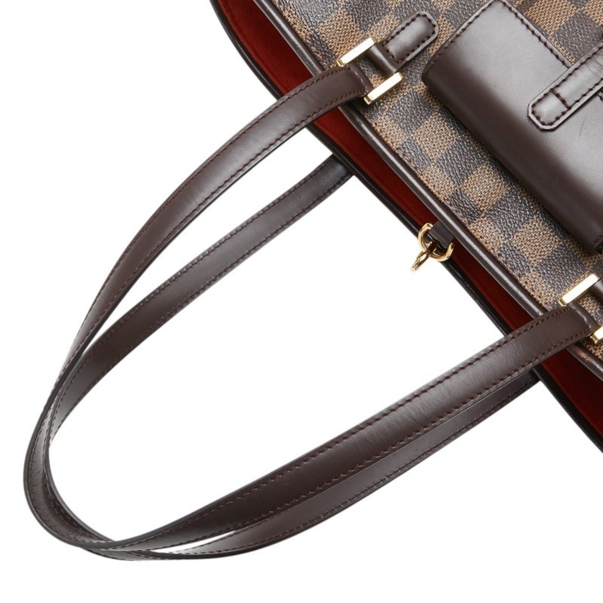 Louis Vuitton Louis Vuitton Damier Manosque PM Tote Bag/Shoulder Bag N51121 Brown Leather Women's LOUIS VUITTON Size ONE SIZE - 9 Thumbnail
