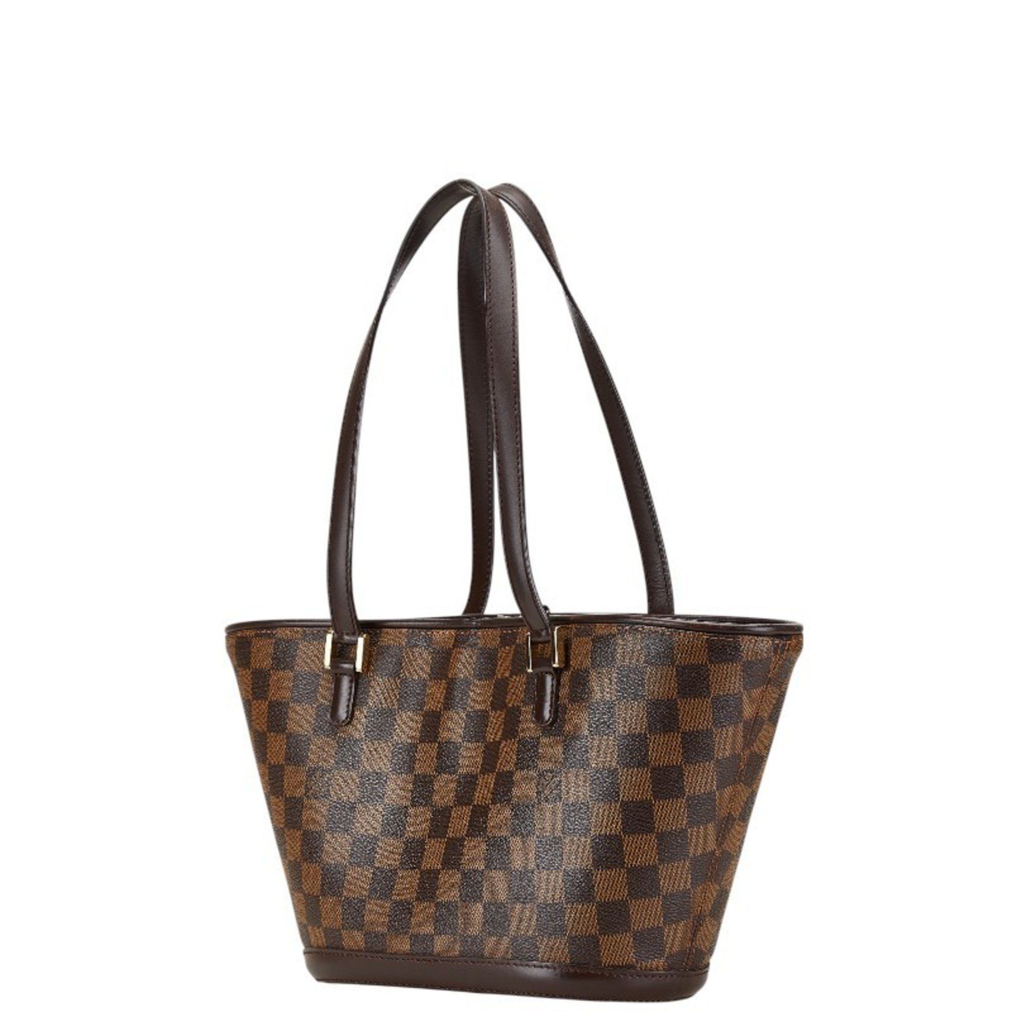 Louis Vuitton Louis Vuitton Damier Manosque PM Tote Bag/Shoulder Bag N51121 Brown Leather Women's LOUIS VUITTON Size ONE SIZE - 2 Thumbnail