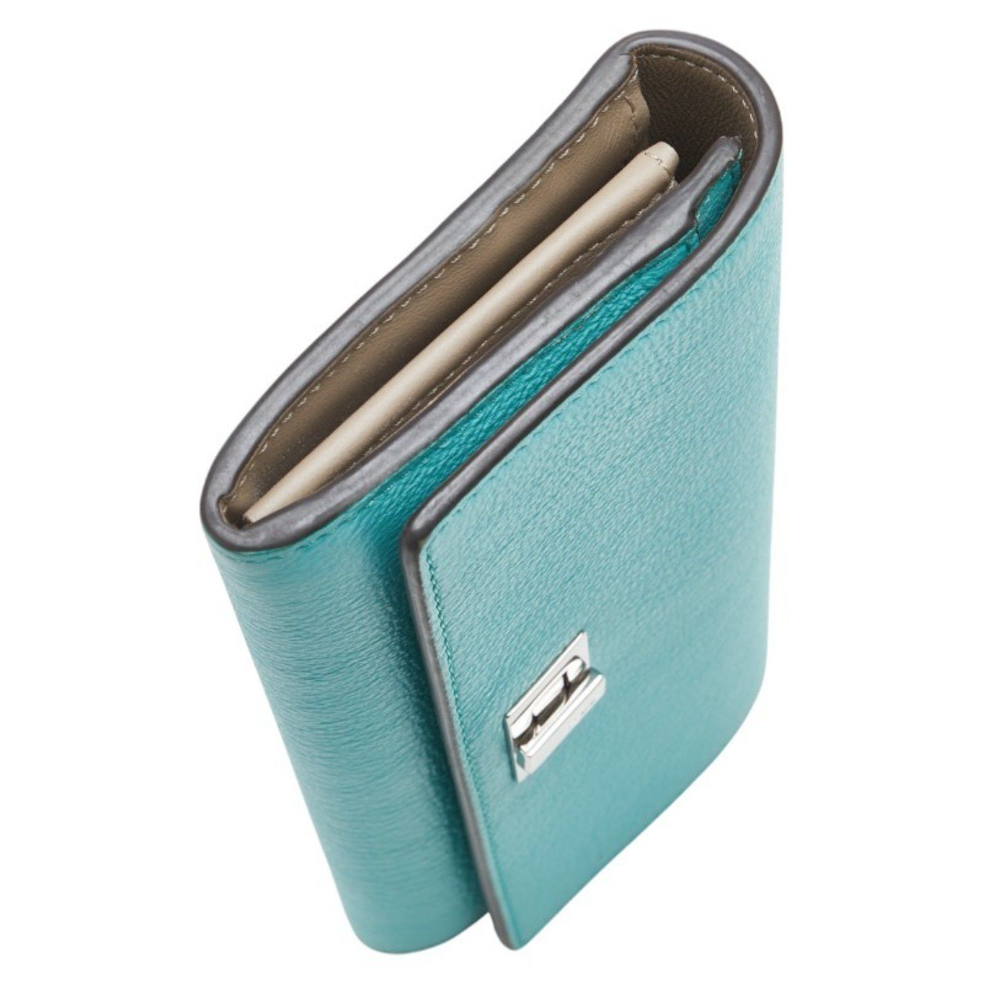 Fendi Fendi Peekaboo Long Wallet 8M0427 Light Blue Leather Women's FENDI Size ONE SIZE - 7 Thumbnail