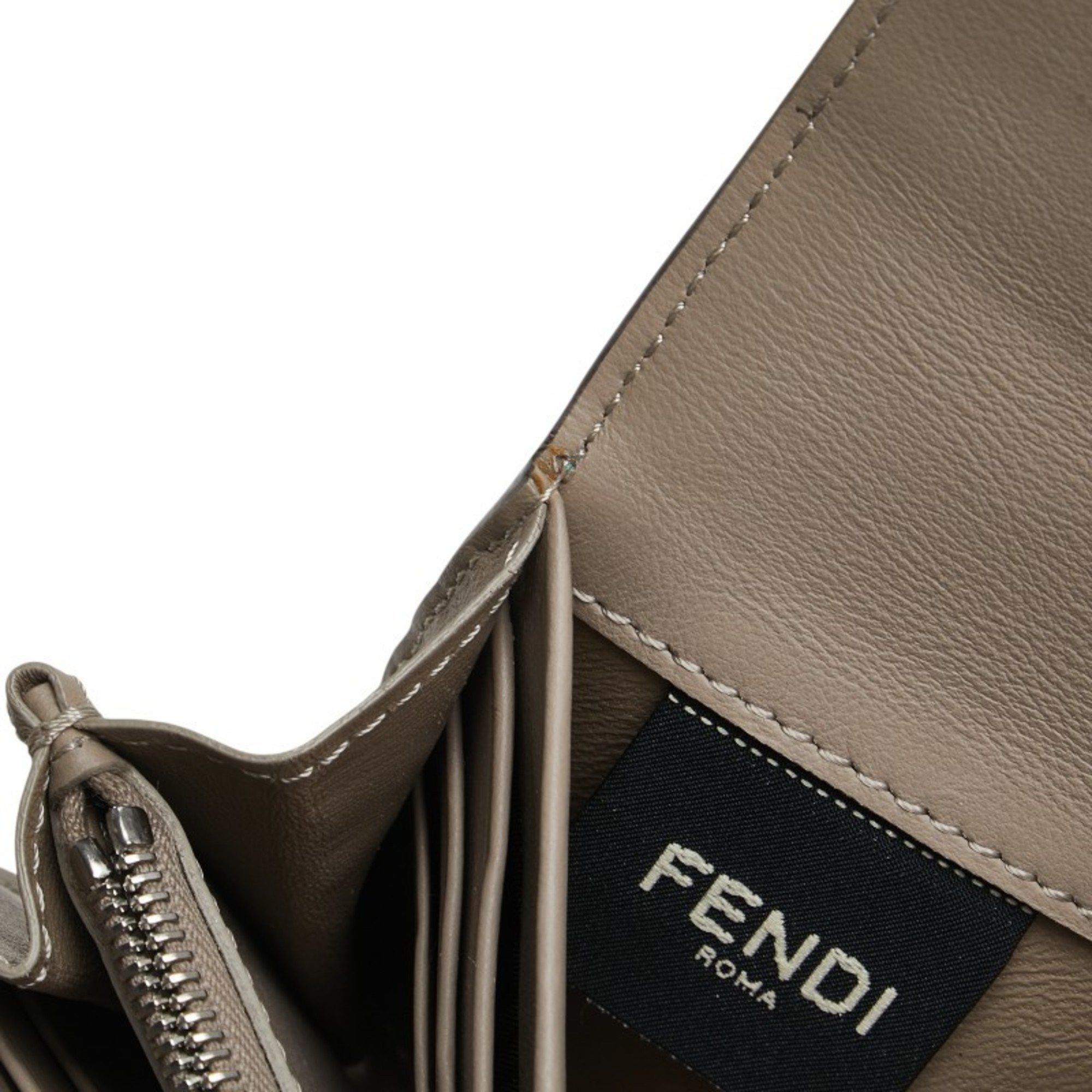 Fendi Fendi Peekaboo Long Wallet 8M0427 Light Blue Leather Women's FENDI Size ONE SIZE - 5 Thumbnail