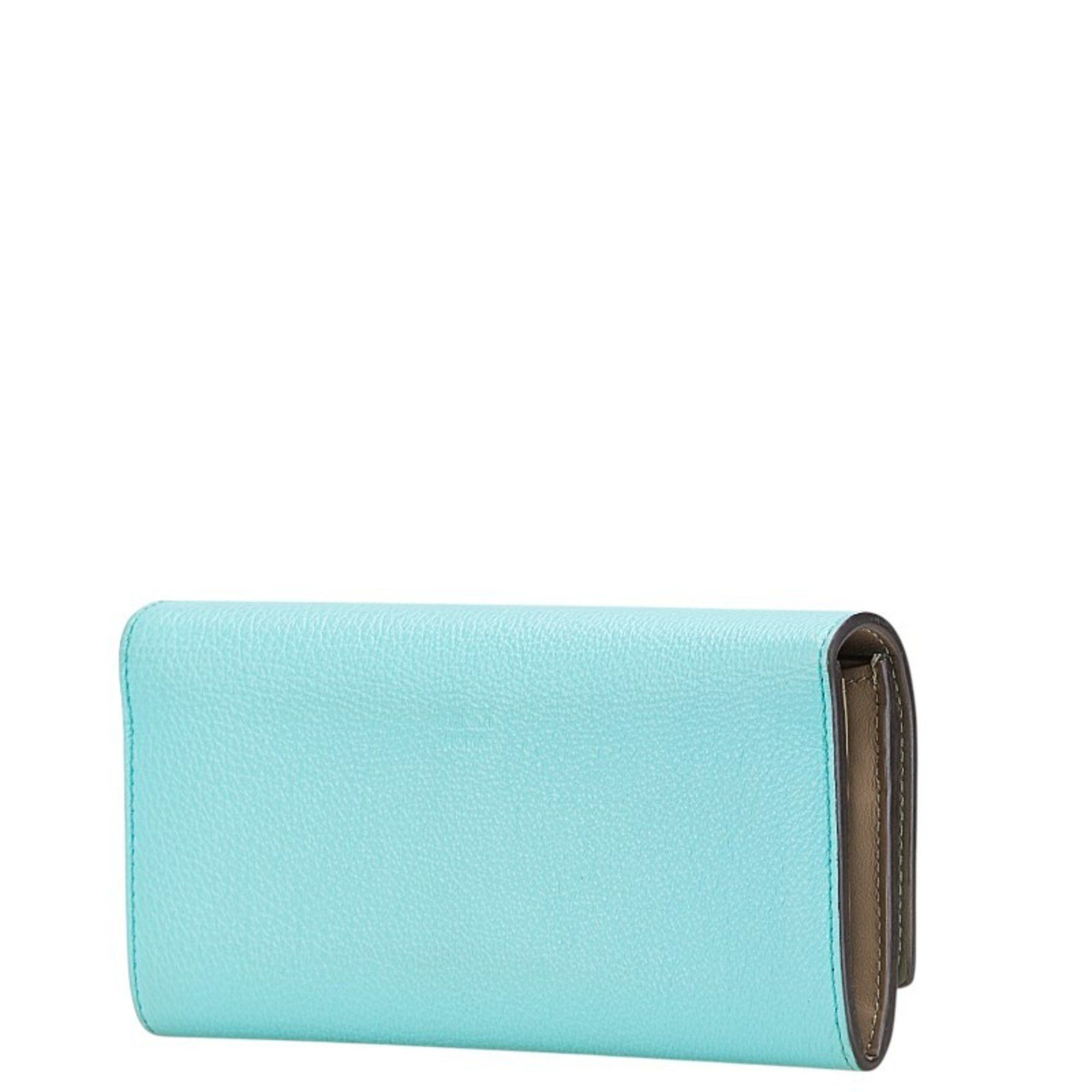 Fendi Fendi Peekaboo Long Wallet 8M0427 Light Blue Leather Women's FENDI Size ONE SIZE - 2 Thumbnail