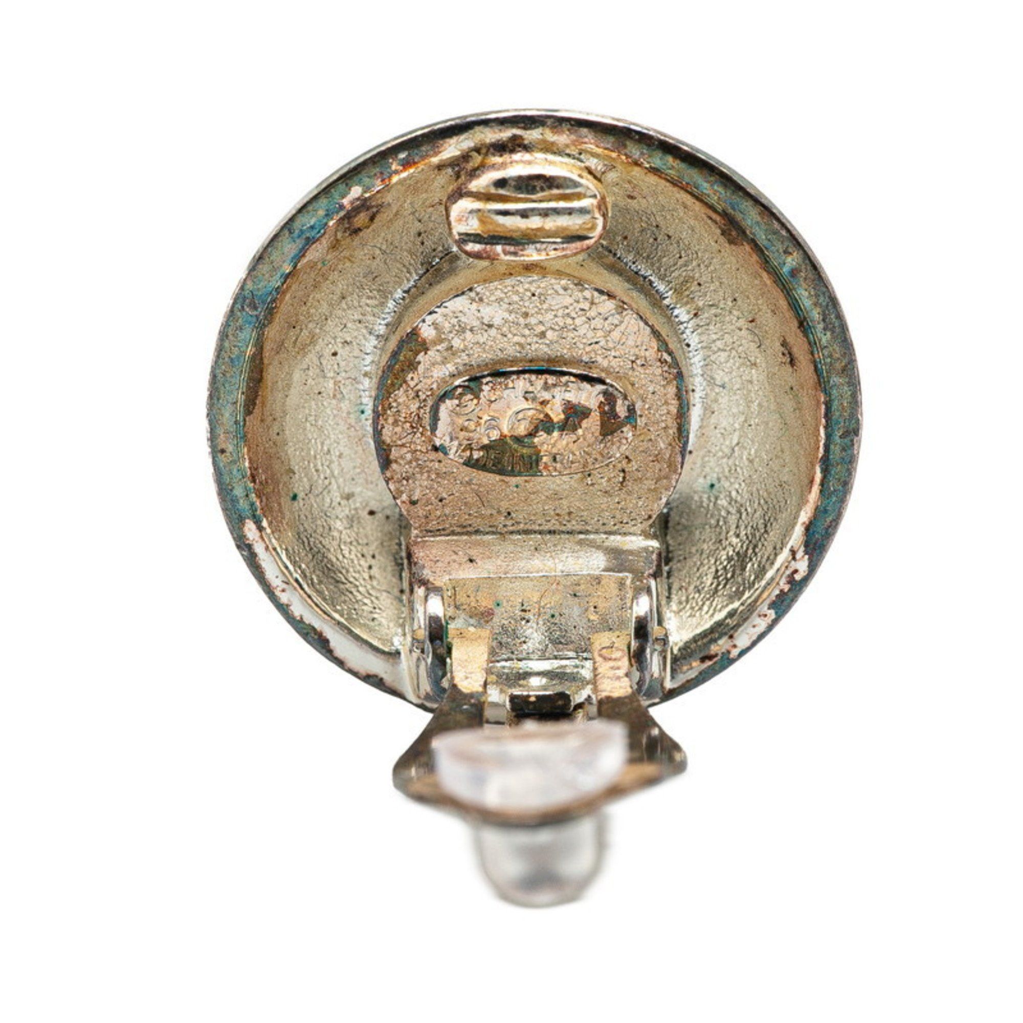 Chanel Vintage Chanel Coco Mark Earrings in Silver and Gold Plated Metal for Women Size ONE SIZE - 3 Thumbnail