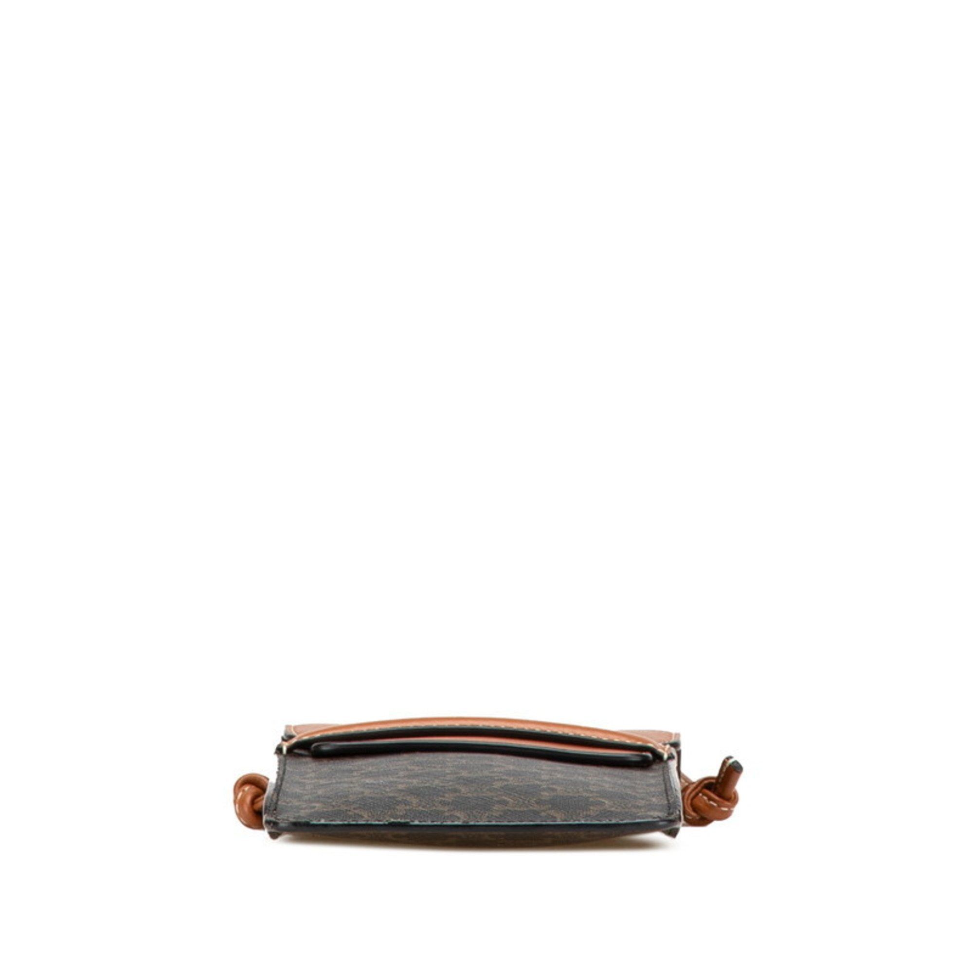 Celine Celine Triomphe Pouch Shoulder Bag in Black and Brown Leather for Women Size ONE SIZE - 3 Thumbnail