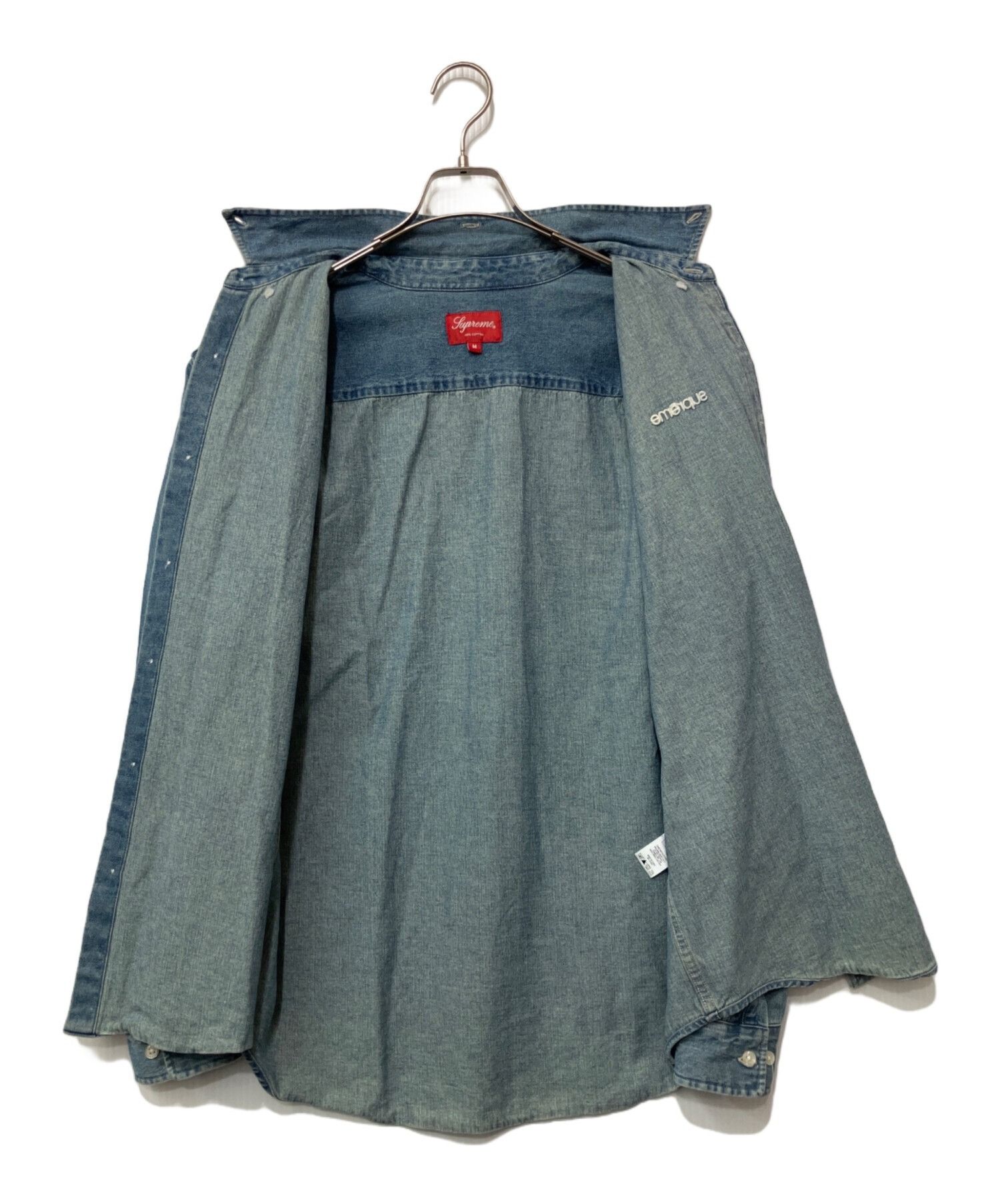 Supreme SUPREME Long-sleeved Shirt Indigo Size M Size US M / EU 48-50 / 2 - 9 Thumbnail