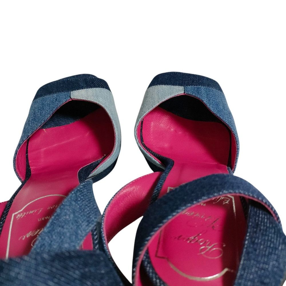 Roger Vivier Roger Vivier Roger Vivier Prismic Denim Platform Sandals Denim Shoes DUTY FREE for USA Size ONE SIZE - 8 Thumbnail