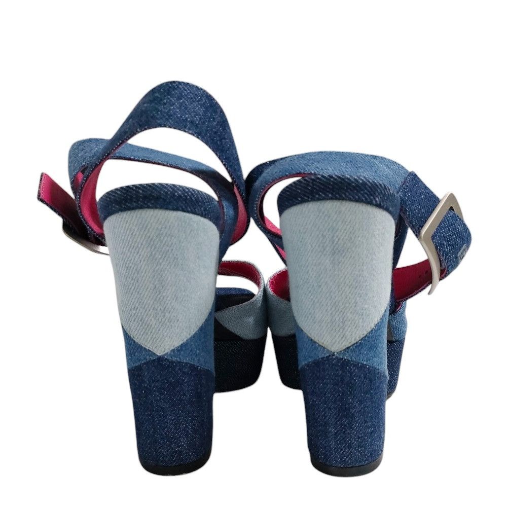 Roger Vivier Roger Vivier Roger Vivier Prismic Denim Platform Sandals Denim Shoes DUTY FREE for USA Size ONE SIZE - 3 Thumbnail