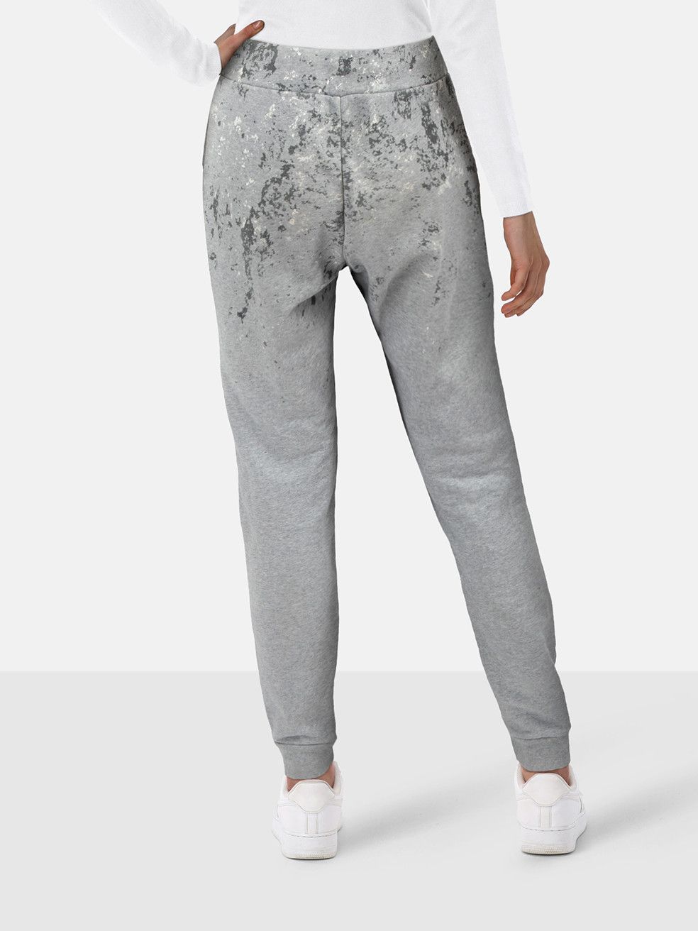 Balenciaga Grey Paint Splatter Print Joggers Size 27" / US 4 / IT 40 - 2 Thumbnail