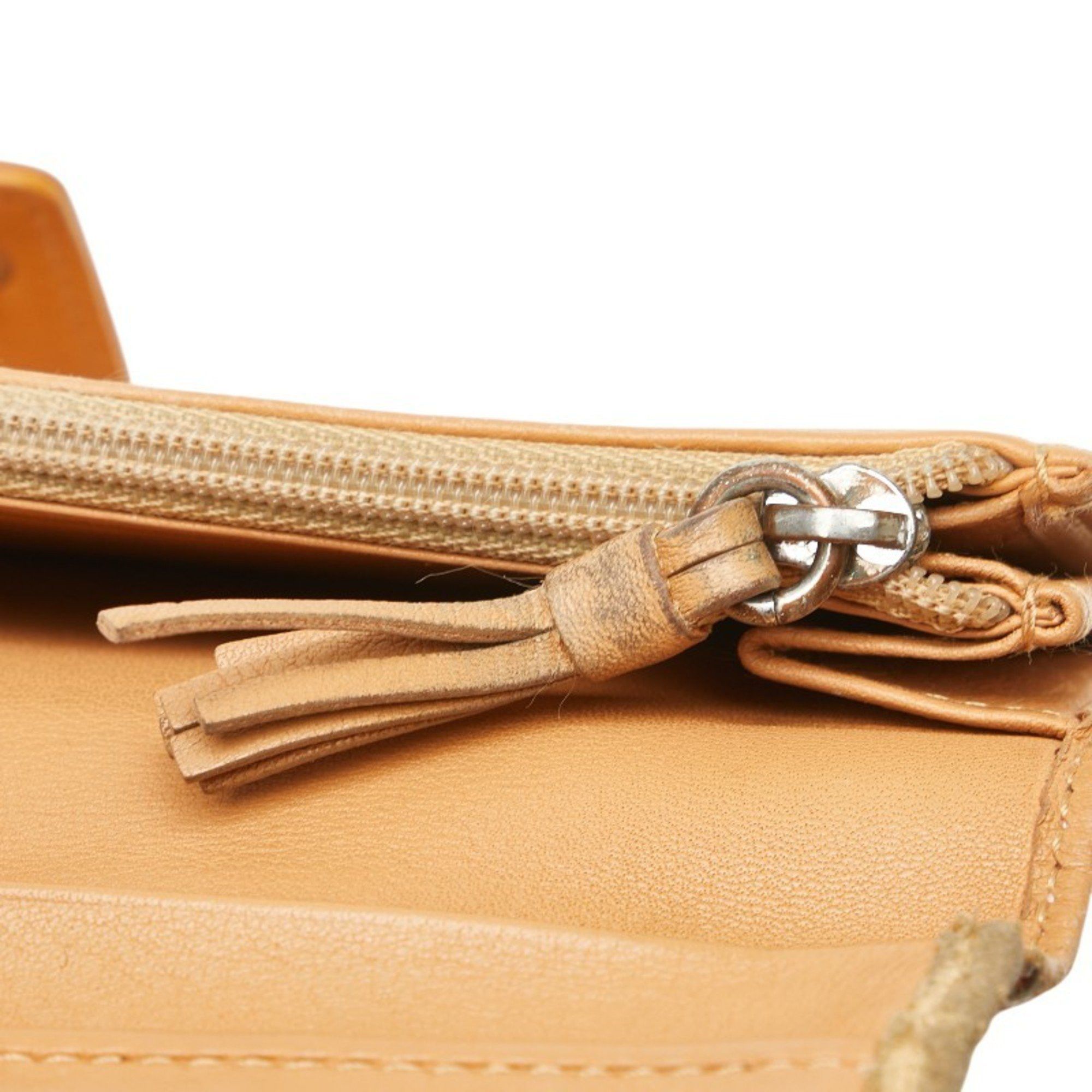 LOEWE Anagram Long Wallet in Beige Leather and Suede for Women