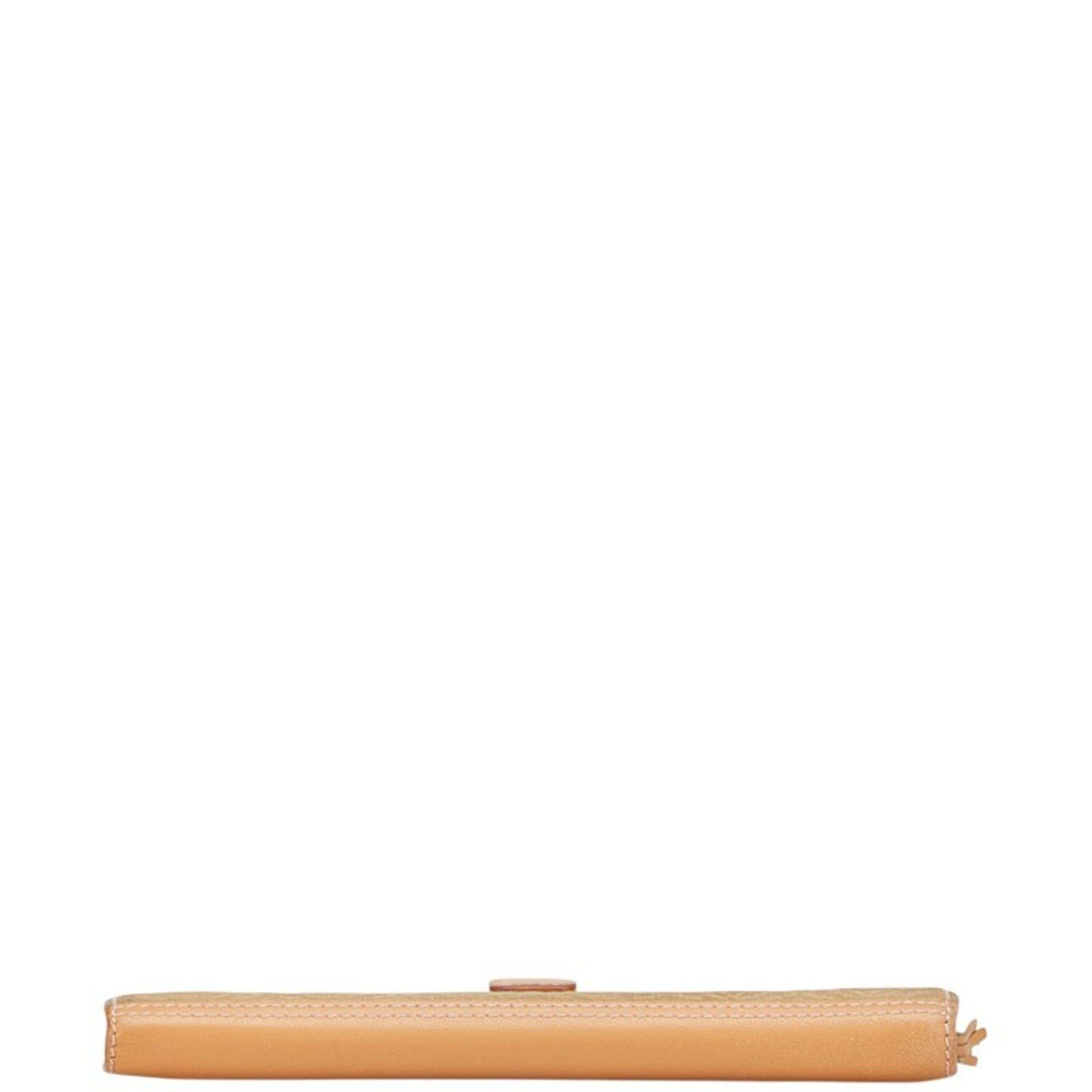 LOEWE Anagram Long Wallet in Beige Leather and Suede for Women