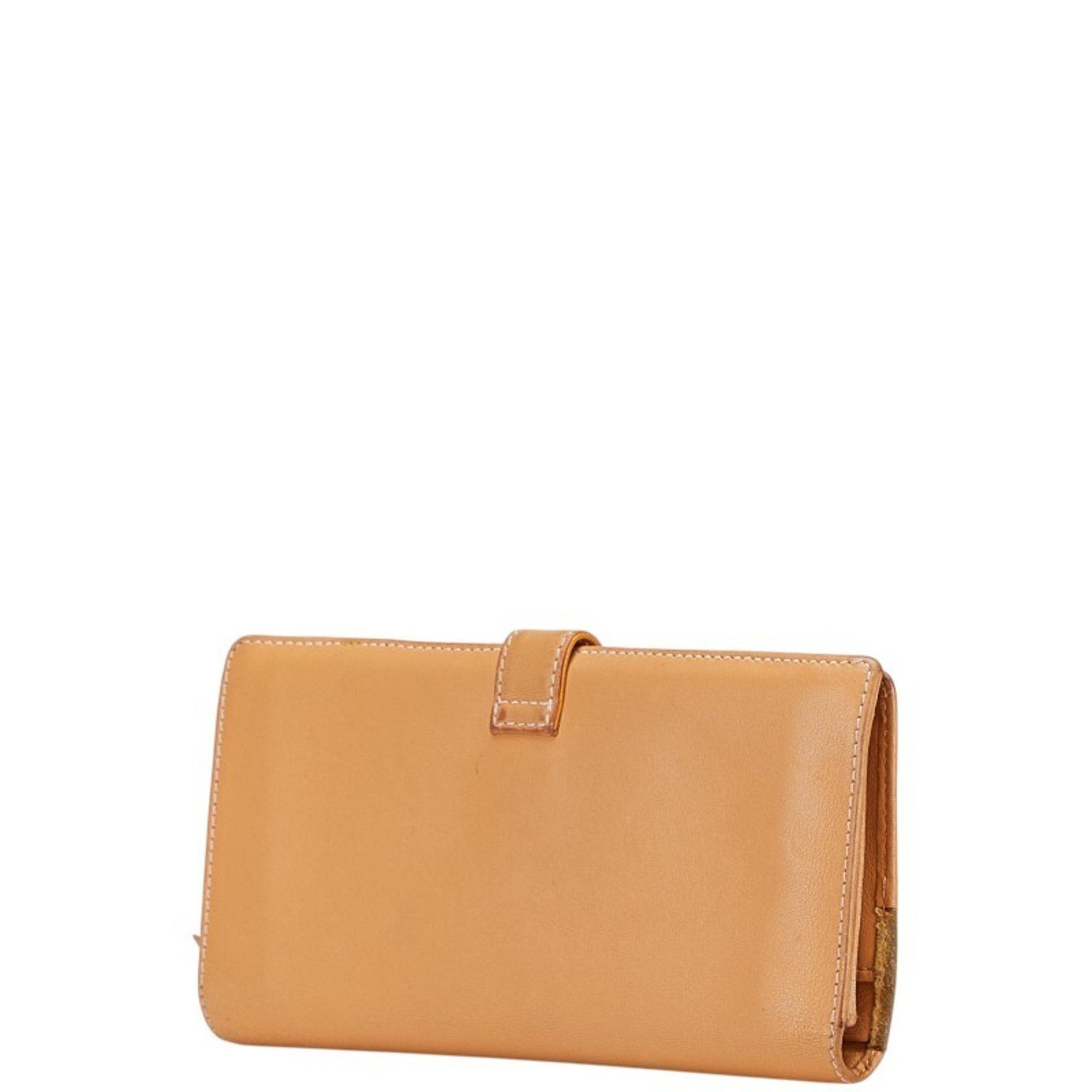 LOEWE Anagram Long Wallet in Beige Leather and Suede for Women