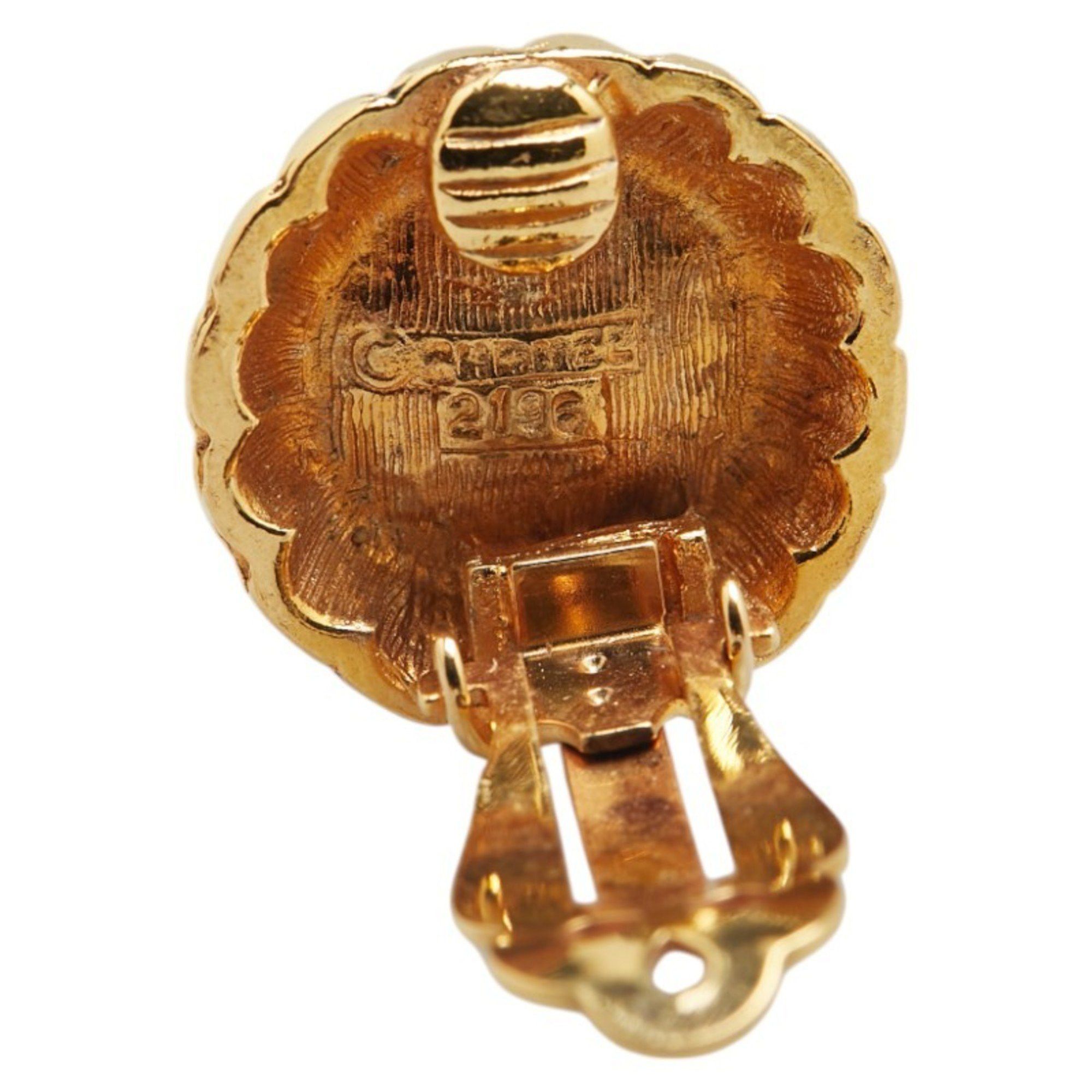 Chanel Chanel earrings, gold plated, with faux pearls, for women. Size ONE SIZE - 4 Thumbnail