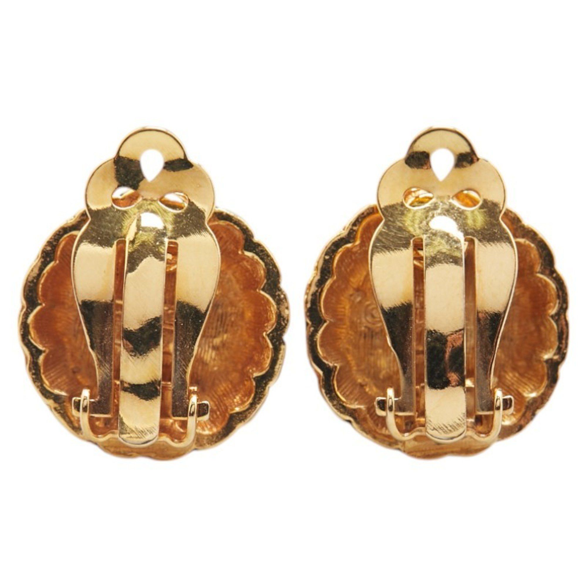 Chanel Chanel earrings, gold plated, with faux pearls, for women. Size ONE SIZE - 3 Thumbnail