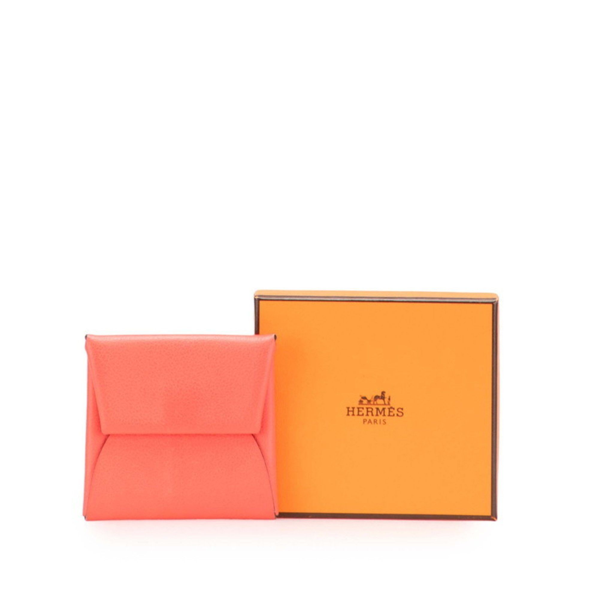 Hermes Hermès Bastia Verso Wallet/Coin Purse, Pink Chevre, Women's, HERMES Size ONE SIZE - 11 Thumbnail