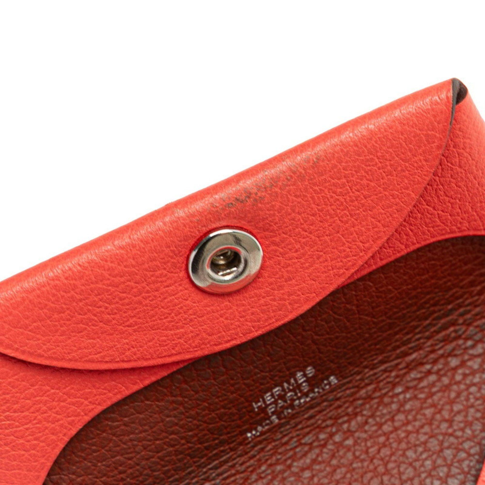 Hermes Hermès Bastia Verso Wallet/Coin Purse, Pink Chevre, Women's, HERMES Size ONE SIZE - 7 Thumbnail