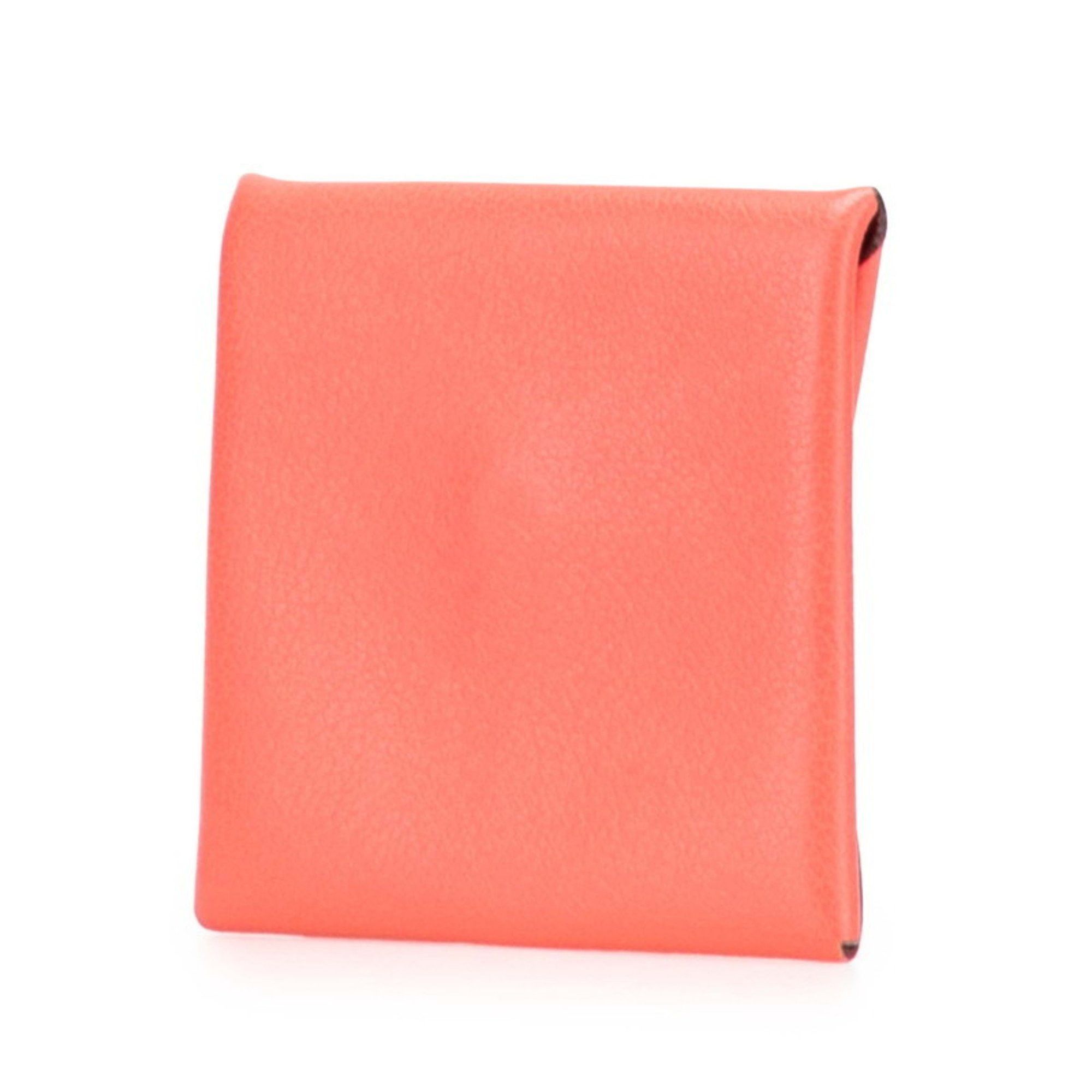 Hermes Hermès Bastia Verso Wallet/Coin Purse, Pink Chevre, Women's, HERMES Size ONE SIZE - 2 Thumbnail