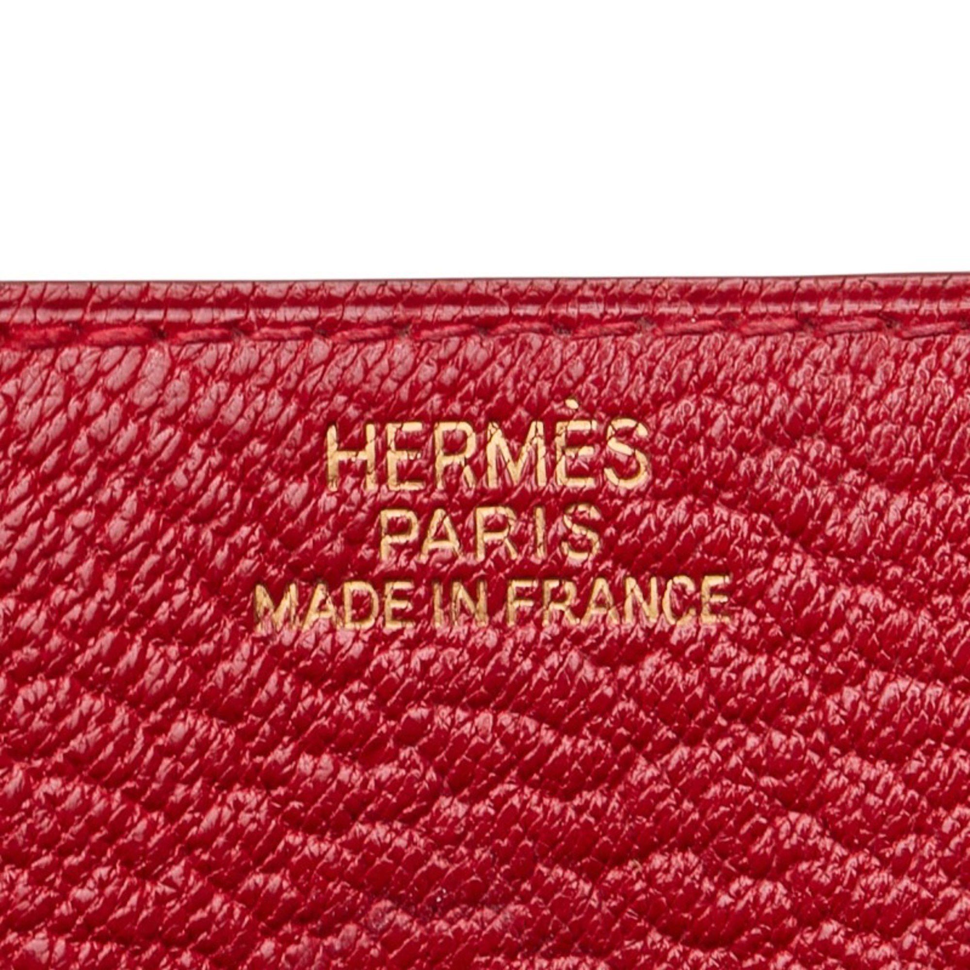 Hermes Hermes Hermès Levain Quatre wallet/coin case, red, Chevre, women's. Size ONE SIZE - 8 Thumbnail