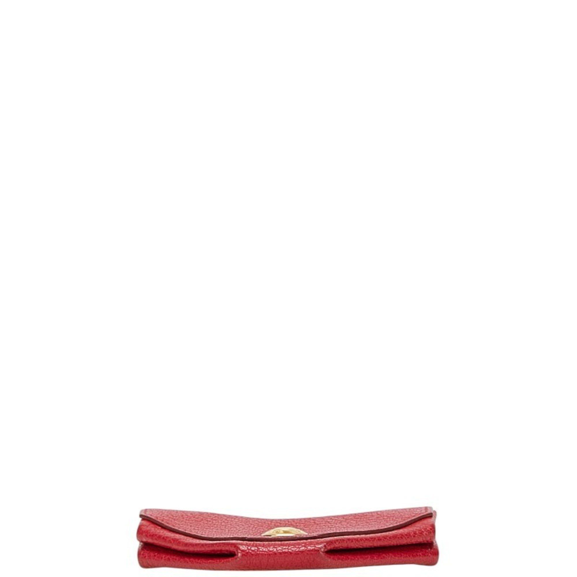 Hermes Hermes Hermès Levain Quatre wallet/coin case, red, Chevre, women's. Size ONE SIZE - 3 Thumbnail