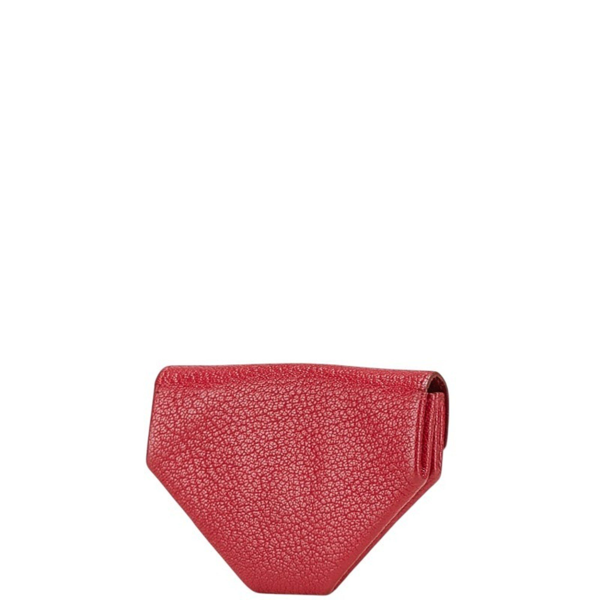 Hermes Hermes Hermès Levain Quatre wallet/coin case, red, Chevre, women's. Size ONE SIZE - 2 Thumbnail