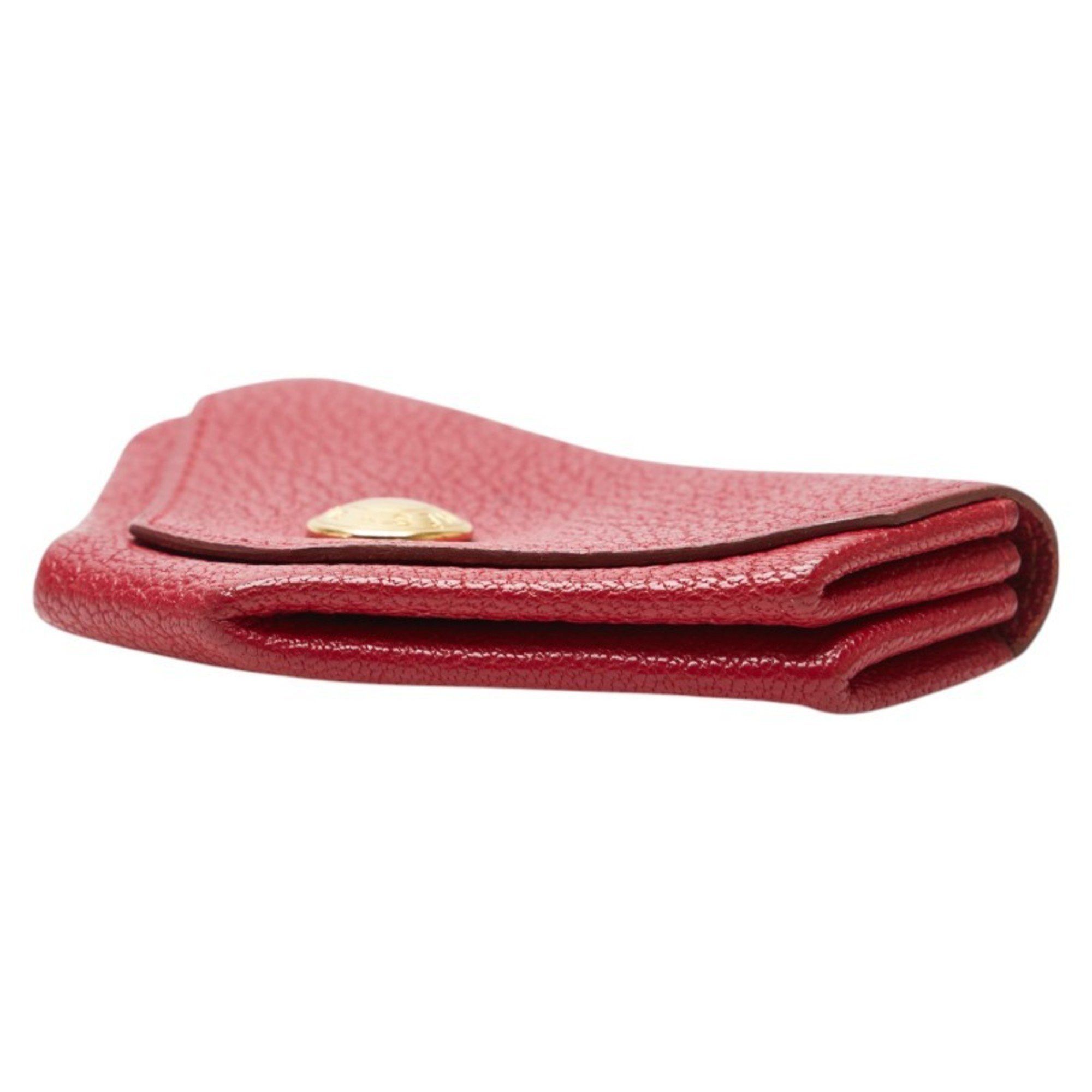 Hermes Hermes Hermès Levain Quatre wallet/coin case, red, Chevre, women's. Size ONE SIZE - 5 Thumbnail