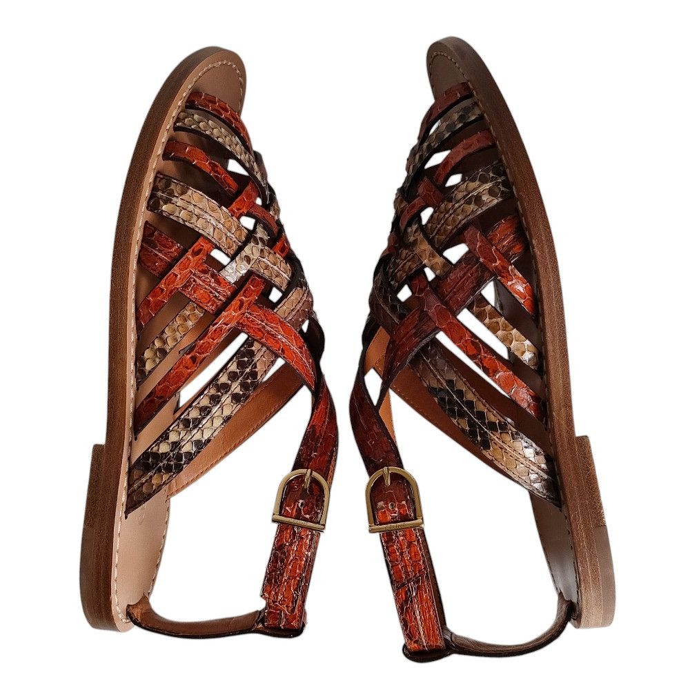 Celine Celine Celine Python Leather Flat Sandals Natural Material Shoes DUTY FREE for USA Size ONE SIZE - 5 Thumbnail