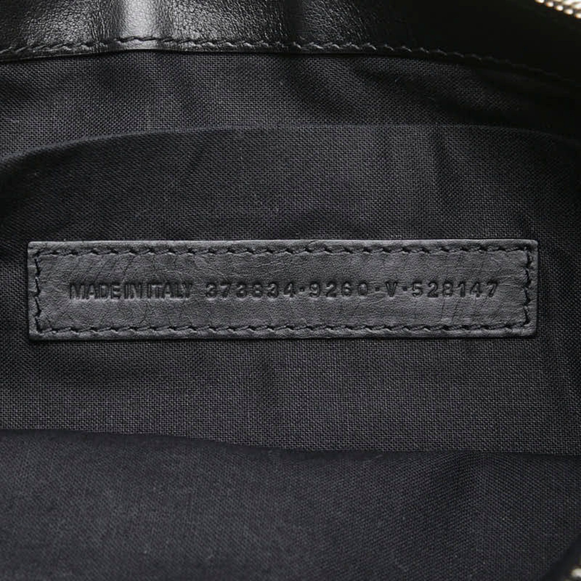 Balenciaga Balenciaga Navy Clip M Clutch Bag 373834 Beige Black Canvas Leather Women's BALENCIAGA Size ONE SIZE - 7 Thumbnail