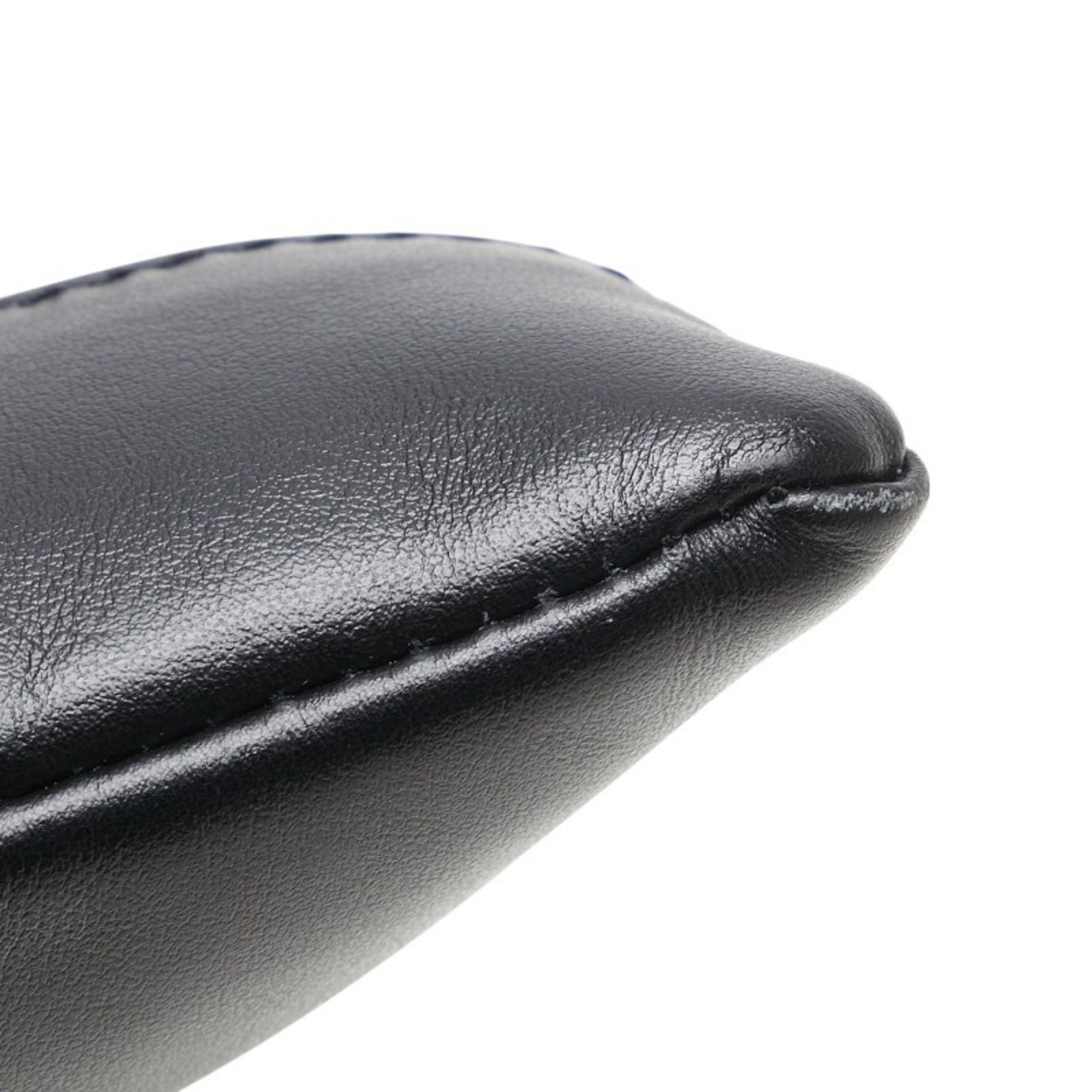 Balenciaga Balenciaga Navy Clip M Clutch Bag 373834 Beige Black Canvas Leather Women's BALENCIAGA Size ONE SIZE - 4 Thumbnail