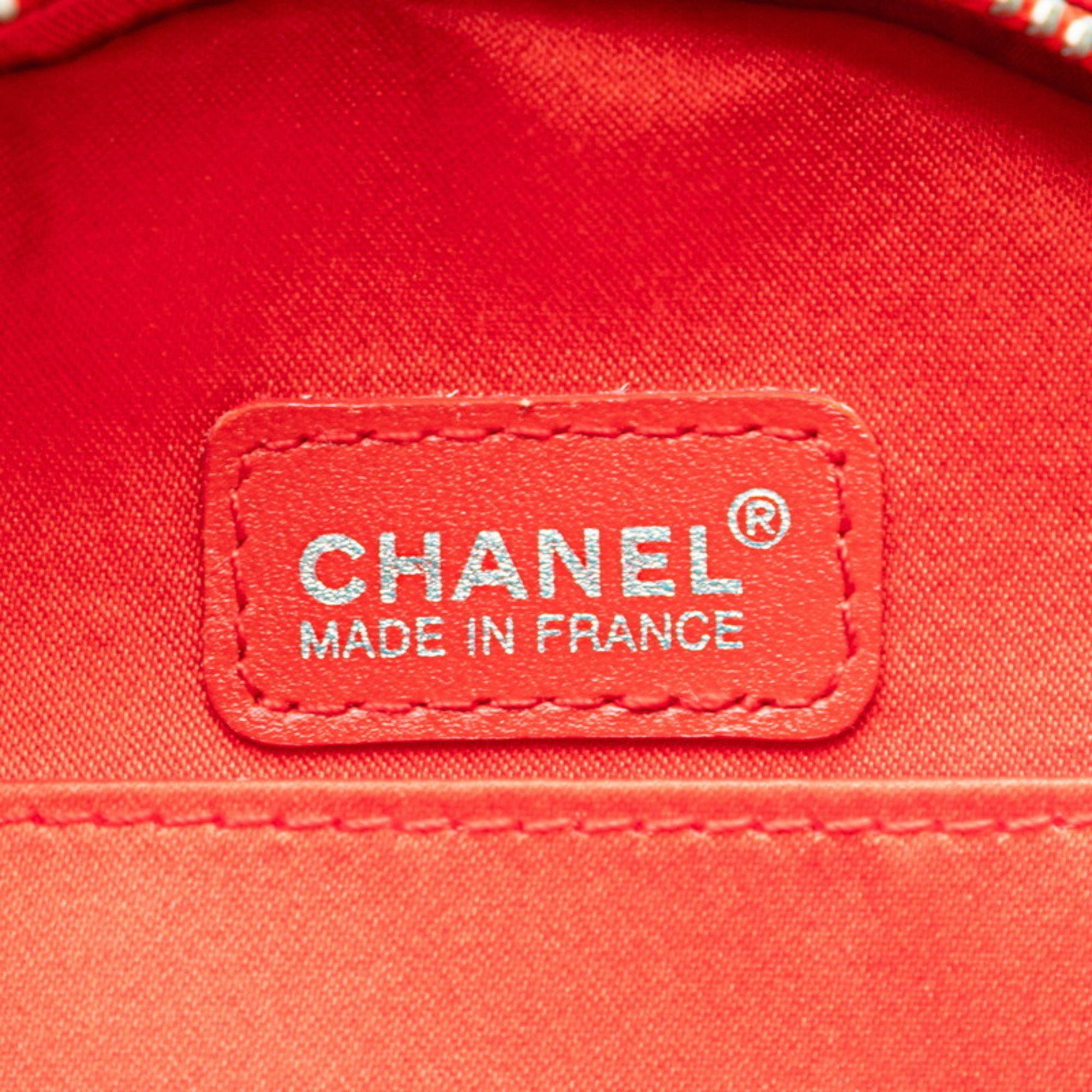 Chanel Chanel New Travel Line Coco Mark Pouch, Red Canvas, Women's, CHANEL Size ONE SIZE - 5 Thumbnail