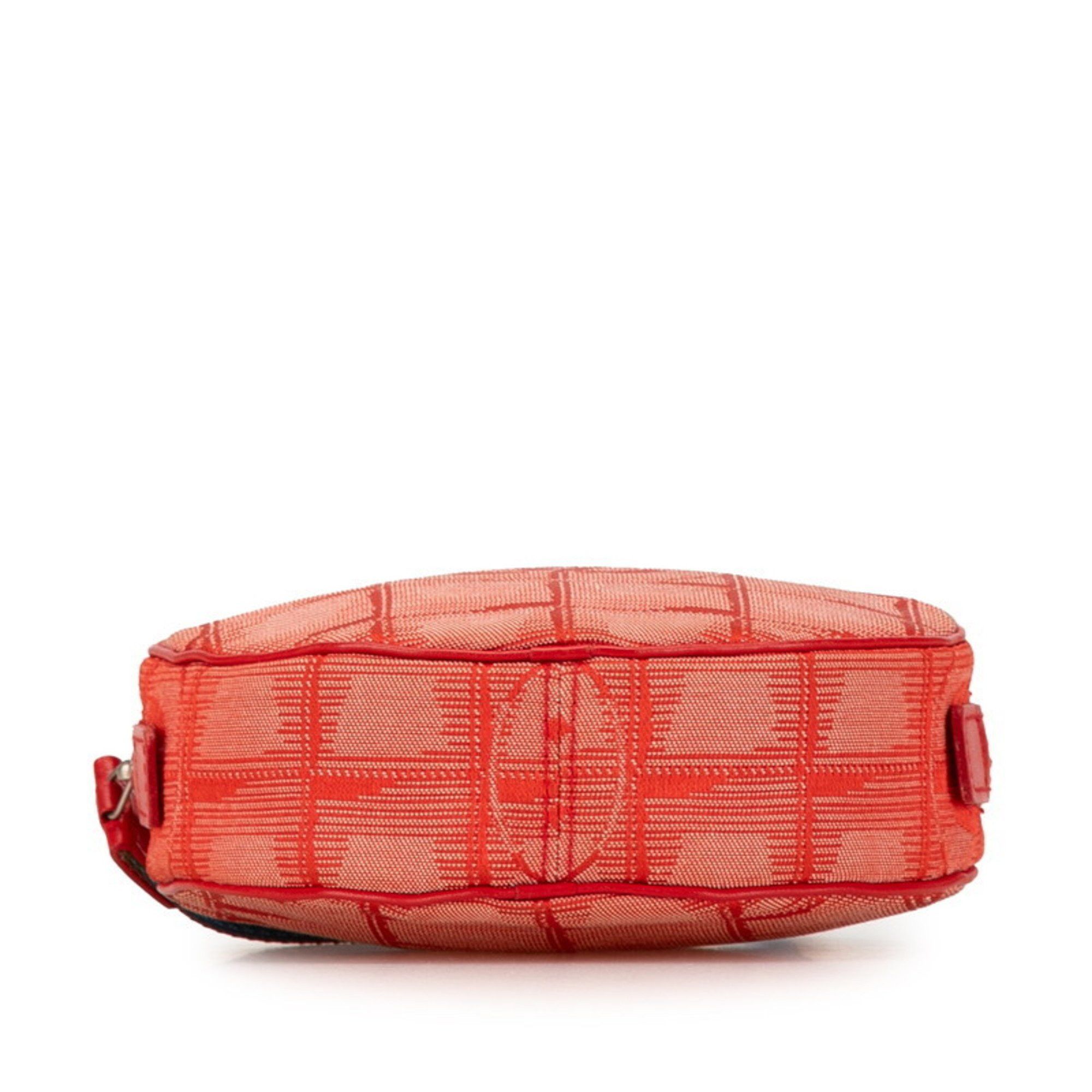 Chanel Chanel New Travel Line Coco Mark Pouch, Red Canvas, Women's, CHANEL Size ONE SIZE - 3 Thumbnail