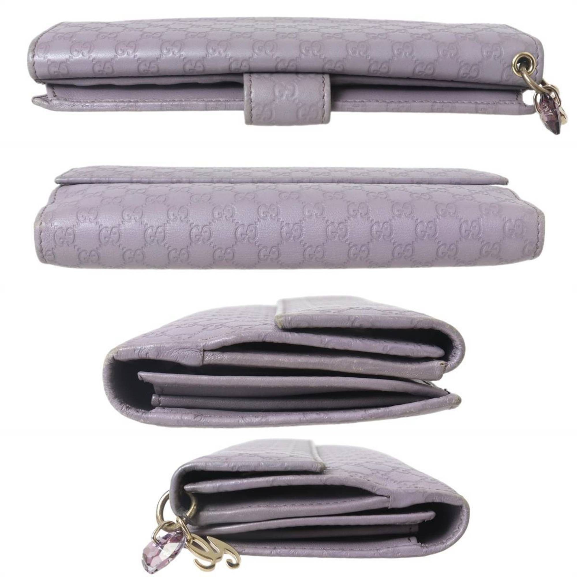 Gucci Gucci Long Wallet W Guccissima Purple Gray 282540-2778 Size ONE SIZE - 4 Thumbnail
