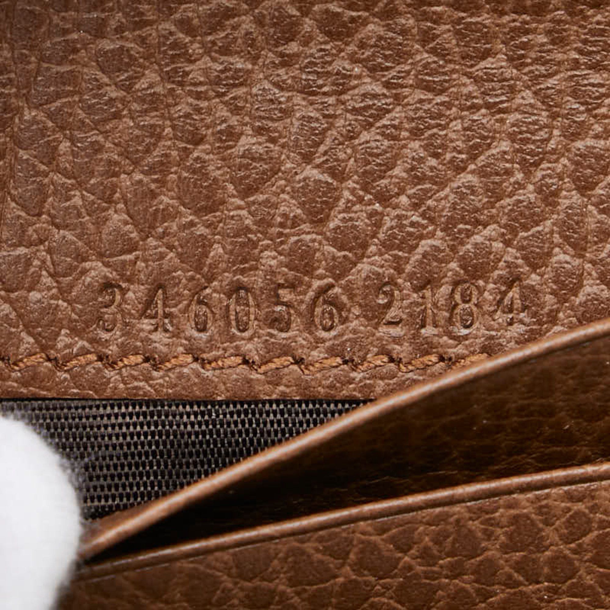 Gucci Gucci GG Canvas Zip-Around Bifold Wallet 346056 Beige Brown Leather Women's GUCCI Size ONE SIZE - 10 Thumbnail