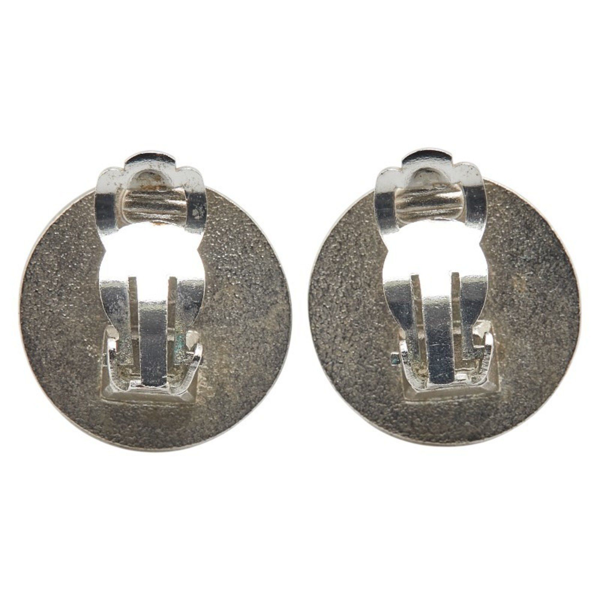 Chanel CHANEL Coco Mark Round Earrings in Silver Metal for Women Size ONE SIZE - 3 Thumbnail