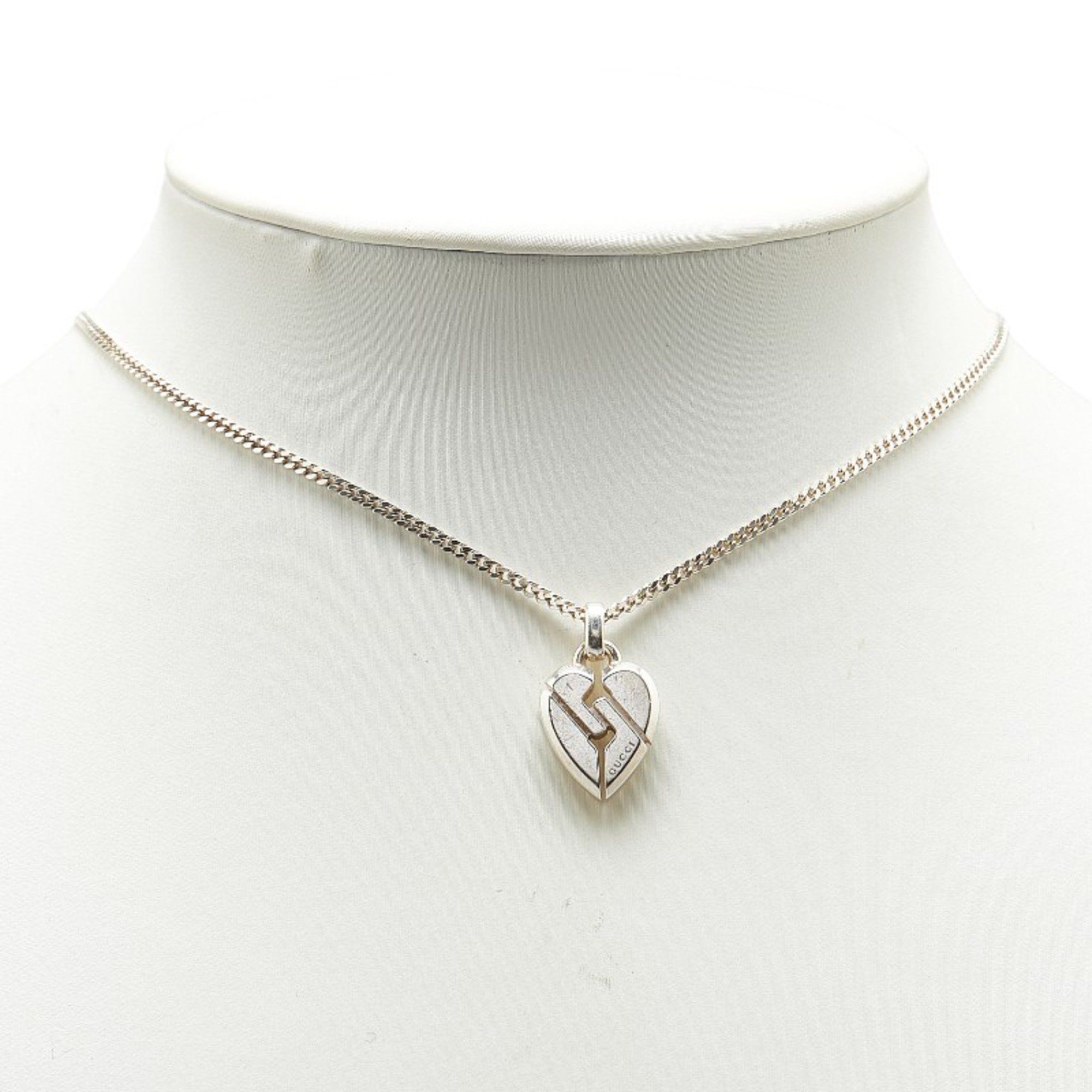 Gucci Knot Heart Necklace in SV925 Silver for Women