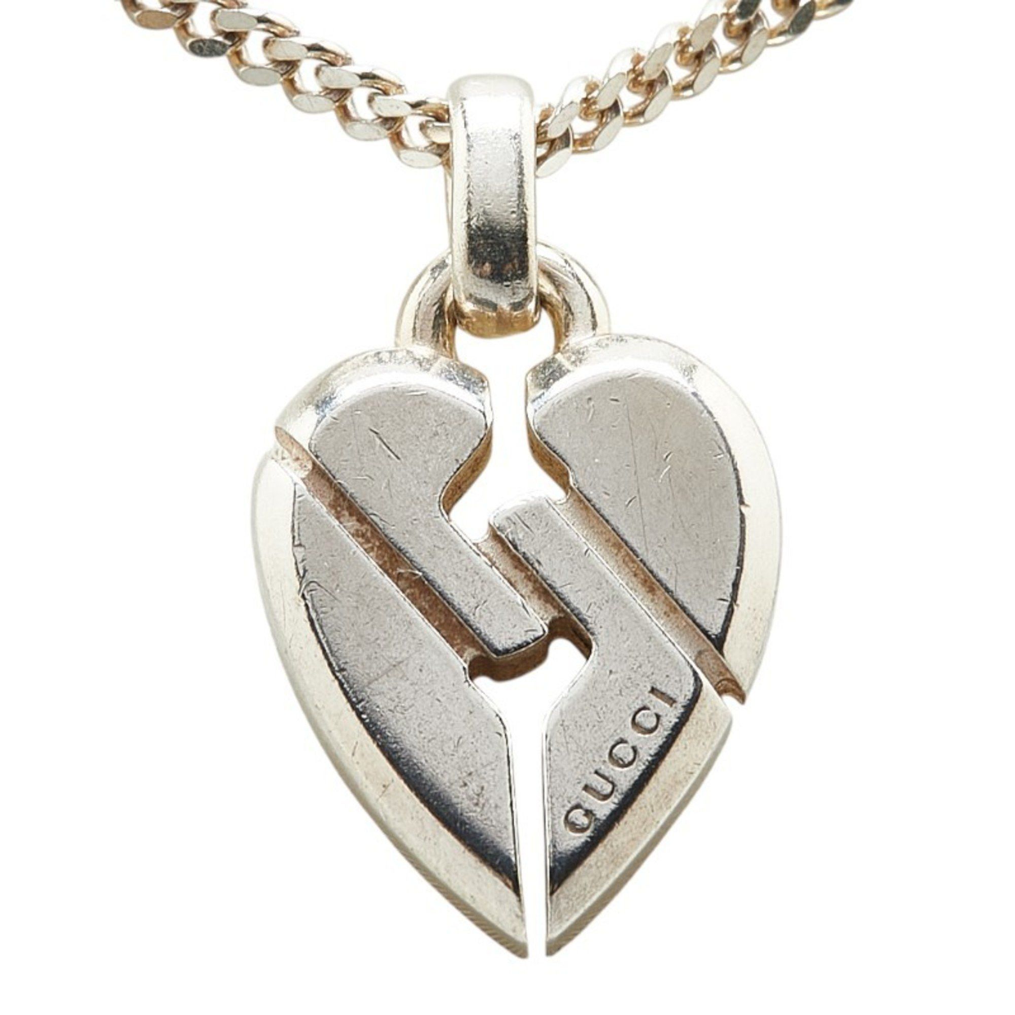 Gucci Knot Heart Necklace in SV925 Silver for Women