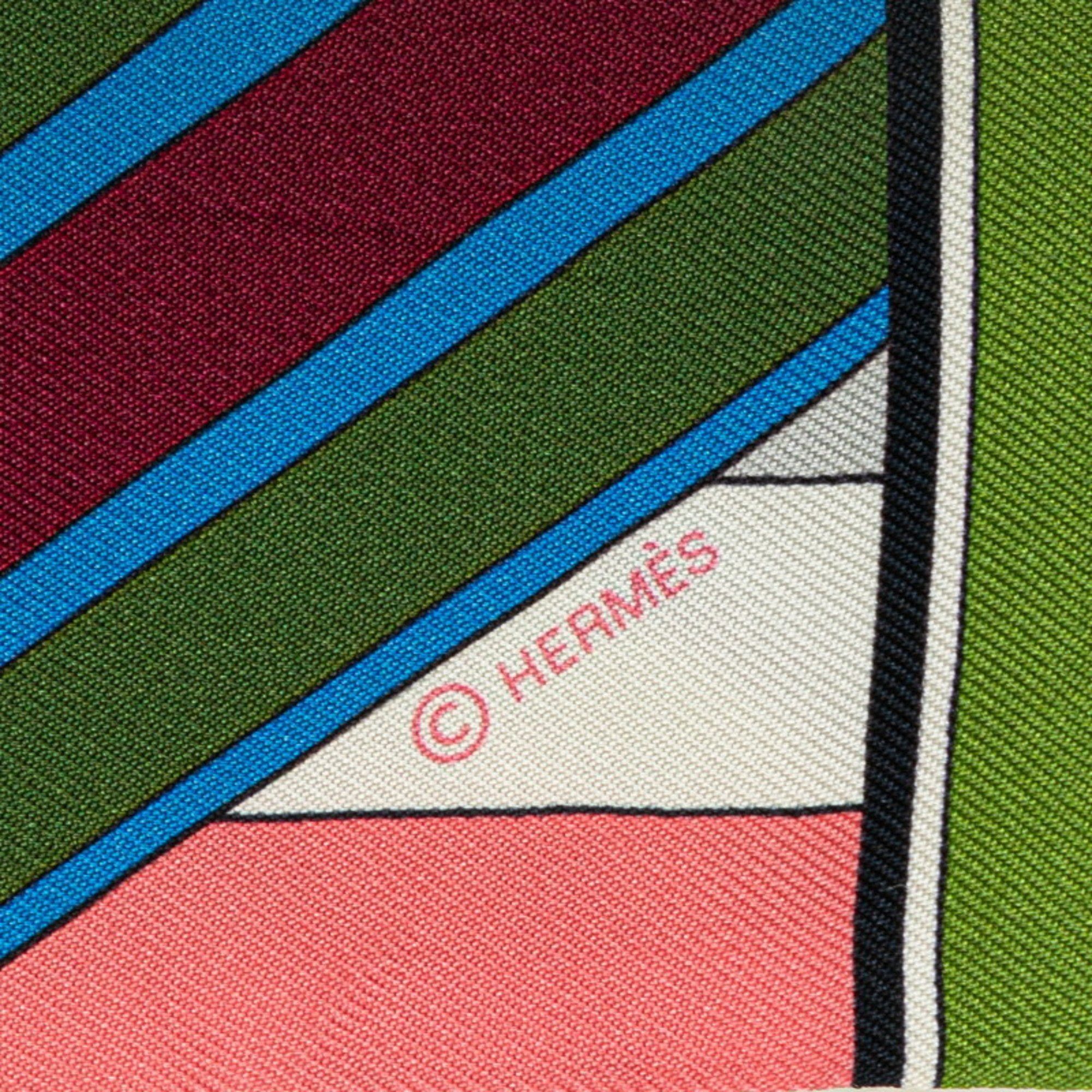 Hermes Hermes Twilly SANGLES EN ZIGZAG Zigzag Sangle Scarf, Multicolored Silk, Women's, HERMES Size ONE SIZE - 2 Thumbnail