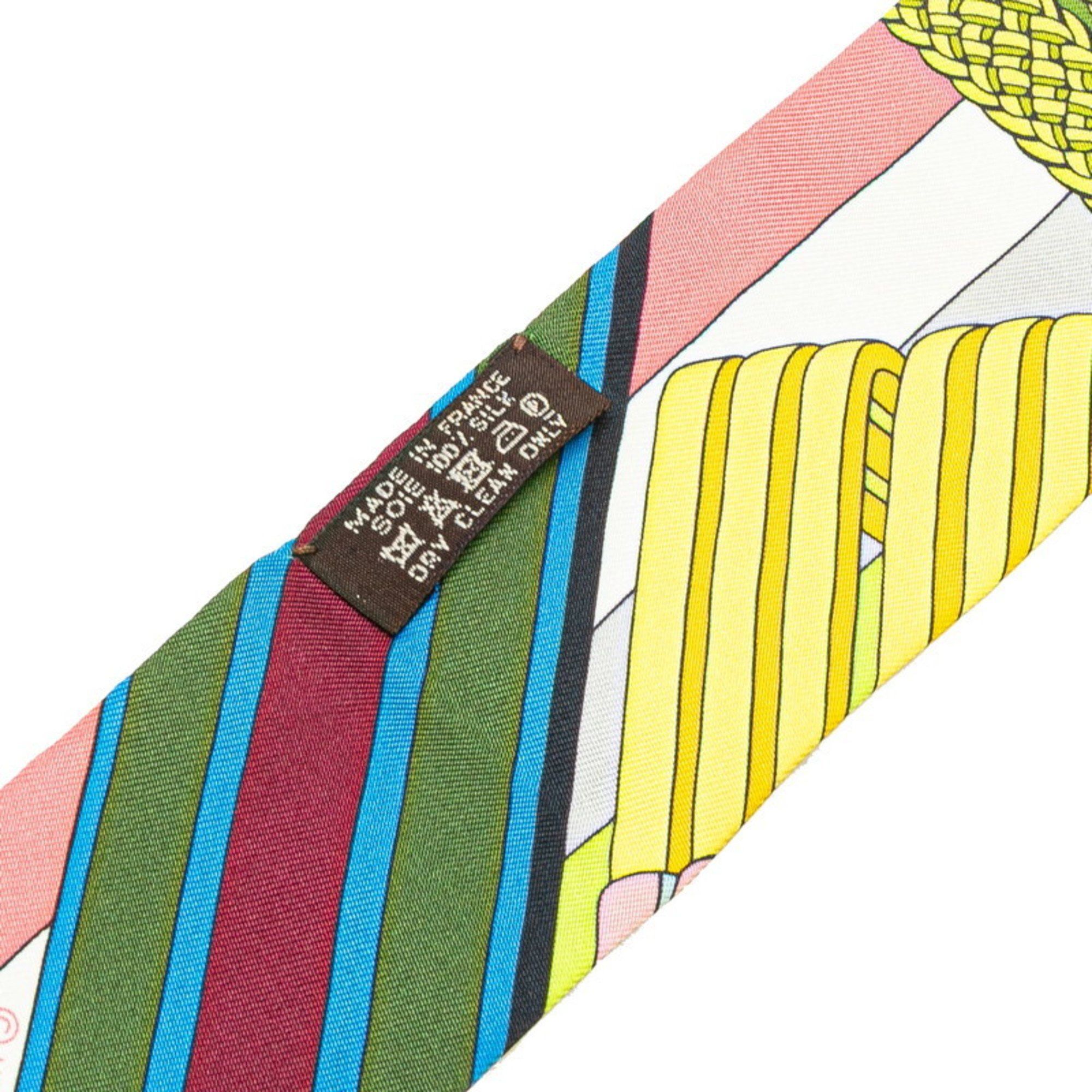 Hermes Hermes Twilly SANGLES EN ZIGZAG Zigzag Sangle Scarf, Multicolored Silk, Women's, HERMES Size ONE SIZE - 4 Thumbnail