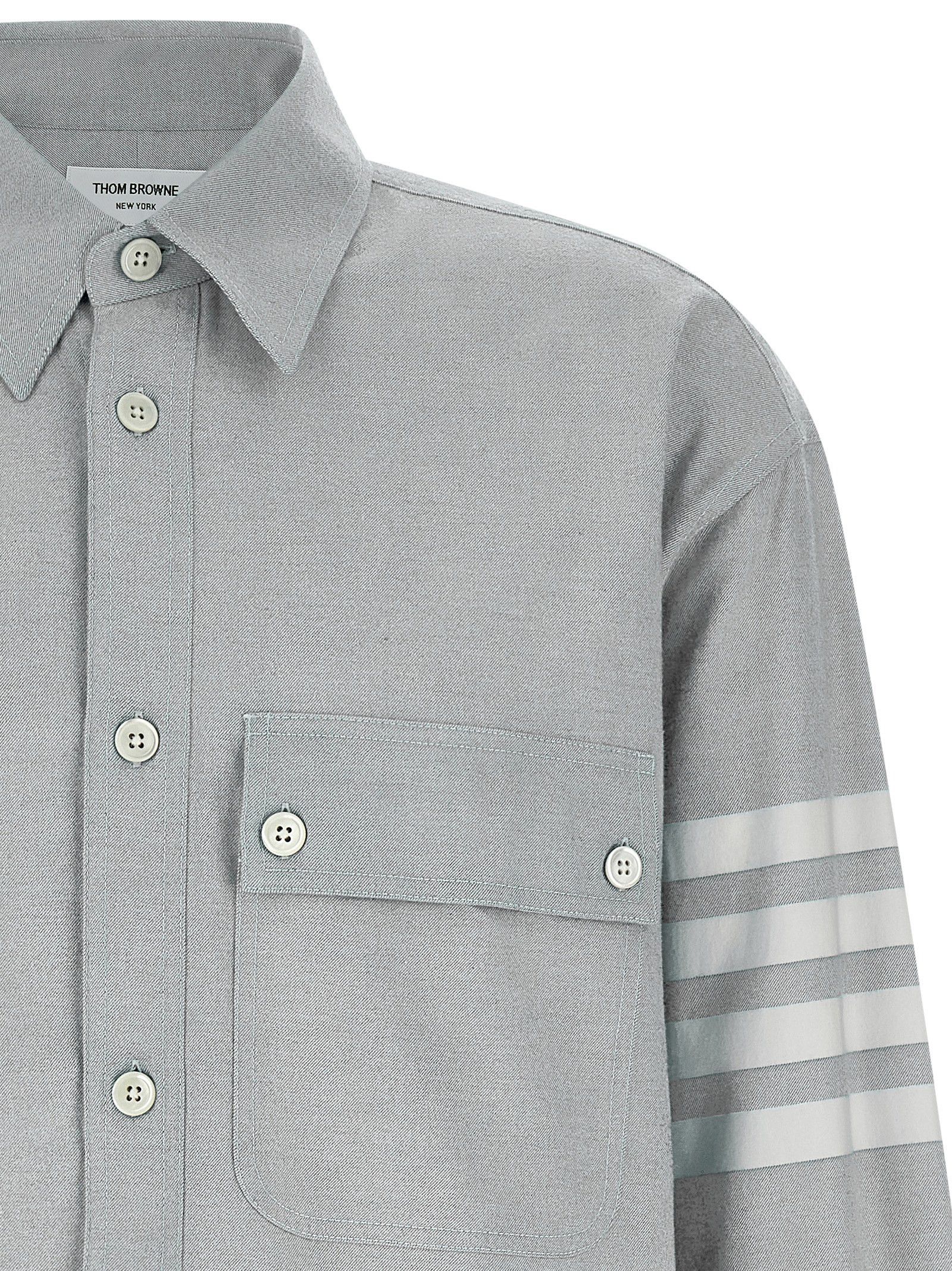 Thom Browne '4Bar' Flannel Shirt Size US M / EU 48-50 / 2 - 3 Thumbnail