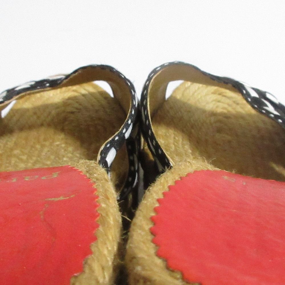 Christian Louboutin Christian Louboutin Christian Louboutin Espadrille Wedge Sandals Natural Material Shoes DUTY FREE for USA Size ONE SIZE - 7 Thumbnail