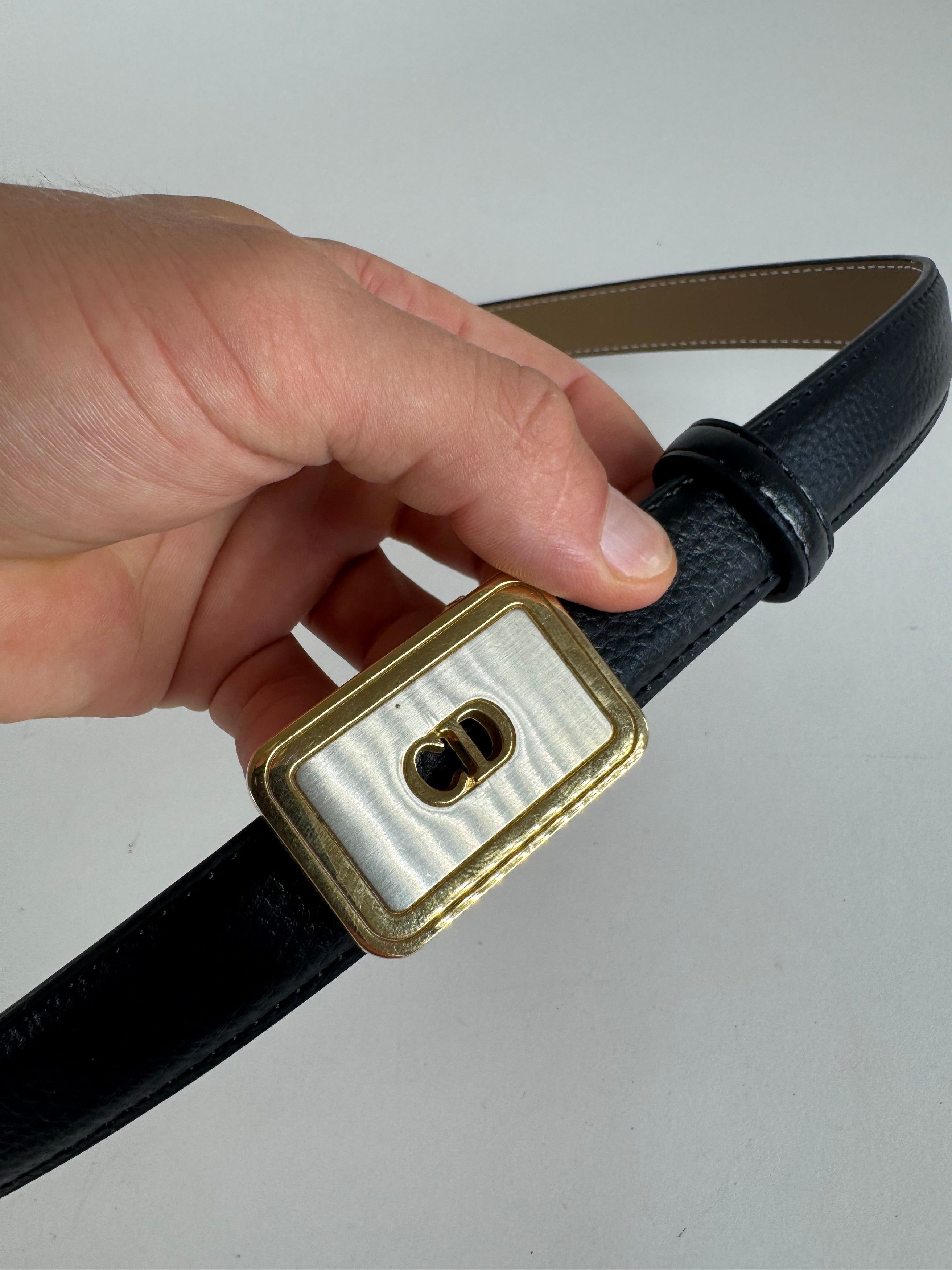 Dior Vintage Leather belt black Size ONE SIZE - 2 Thumbnail