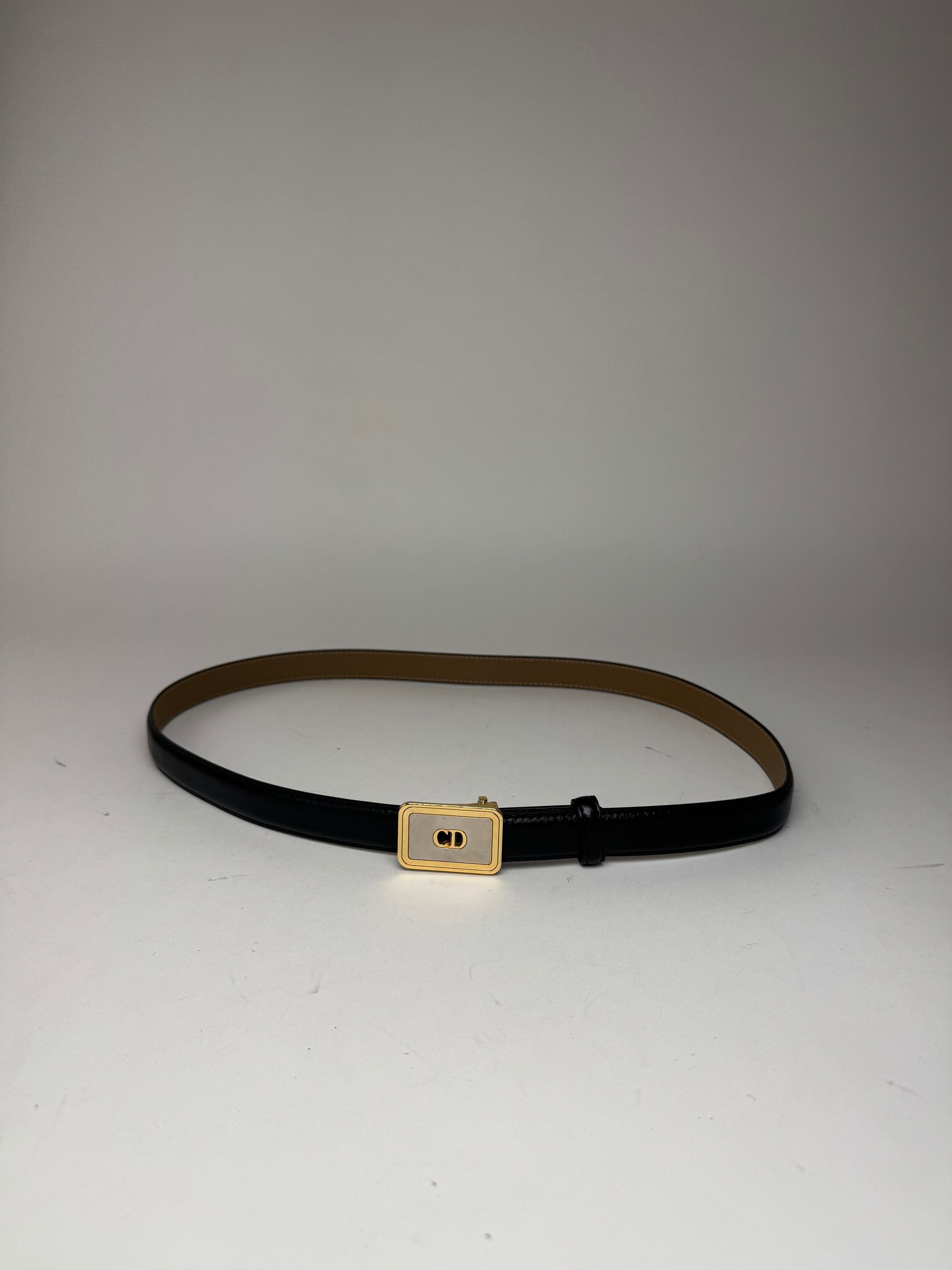 Dior Vintage Leather belt black Size ONE SIZE - 3 Thumbnail