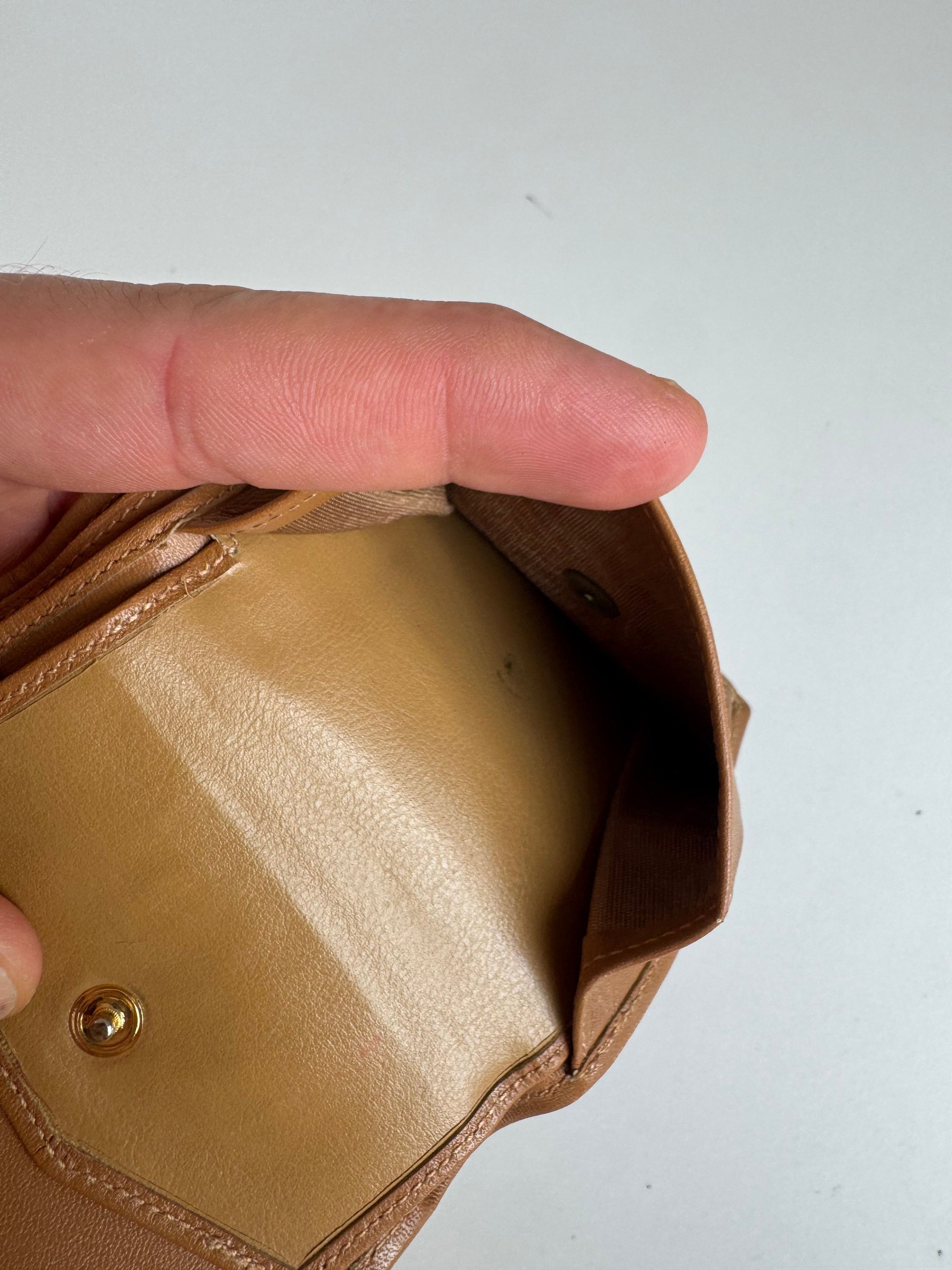 Celine Vintage Paris Monogram Leather wallet beige brown Size ONE SIZE - 7 Thumbnail
