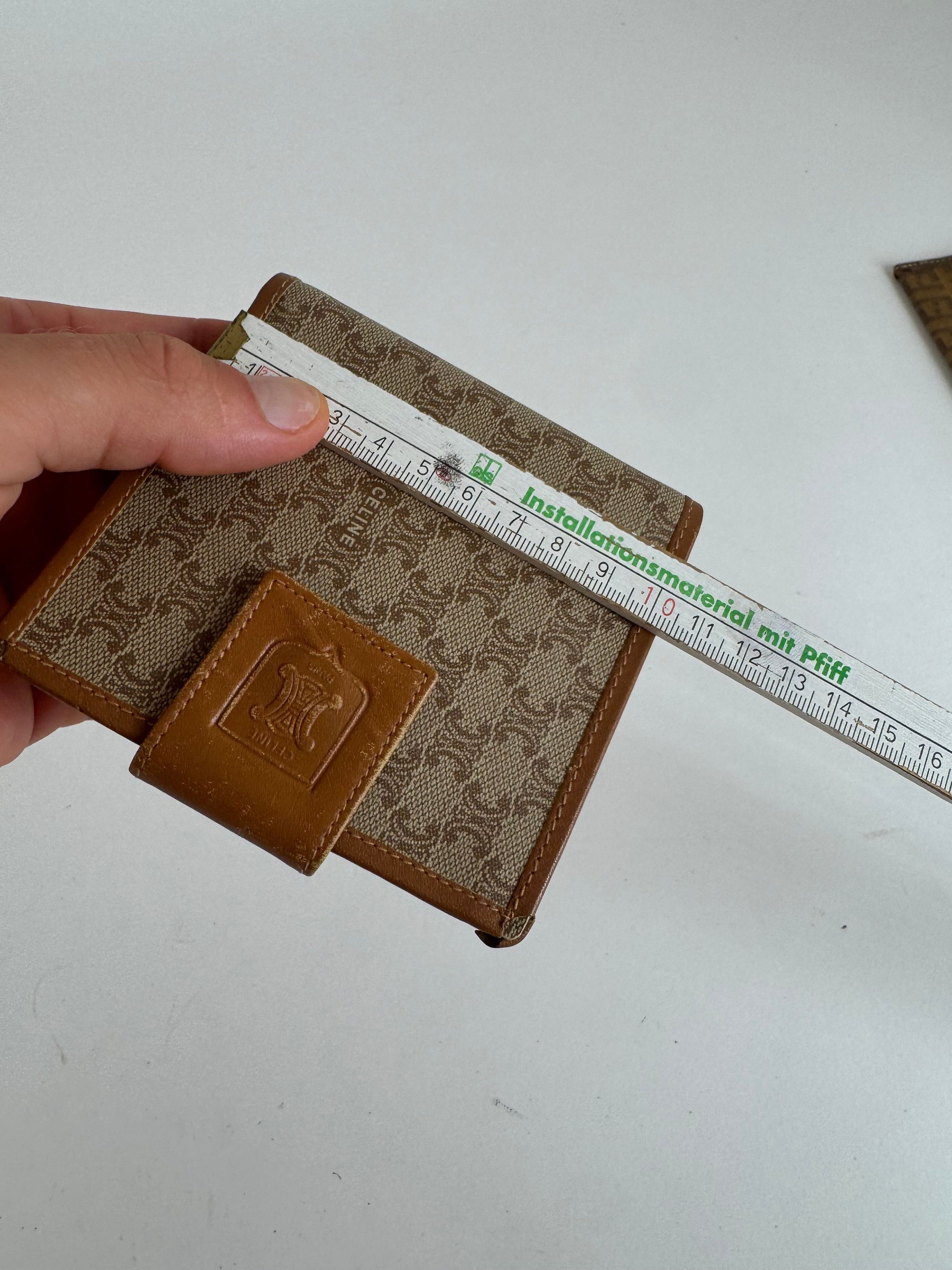 Celine Vintage Paris Monogram Leather wallet beige brown Size ONE SIZE - 13 Thumbnail