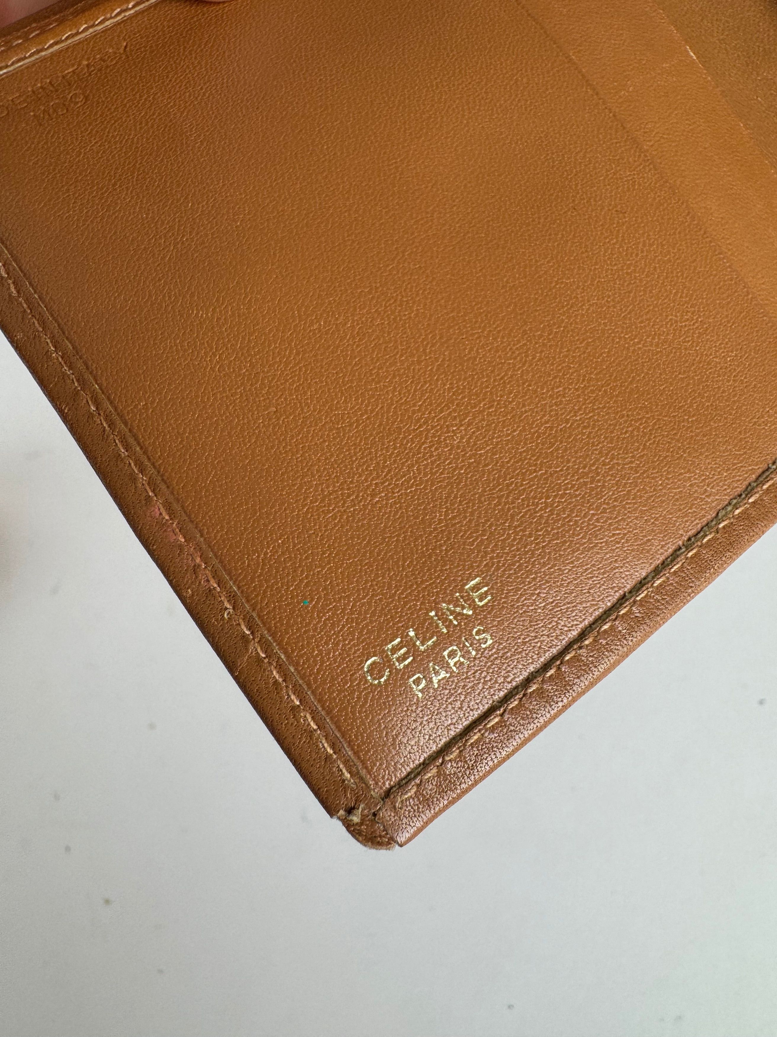 Celine Vintage Paris Monogram Leather wallet beige brown Size ONE SIZE - 5 Thumbnail