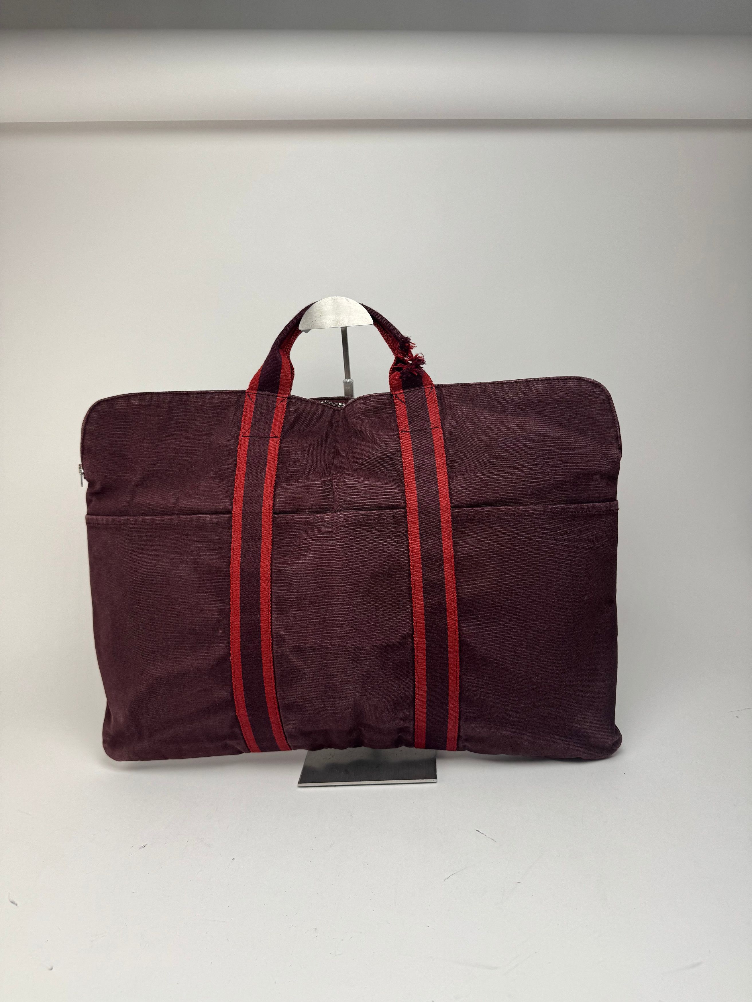 Other Vintage Hermes Canvas Travel Bag purple Size ONE SIZE - 11 Thumbnail