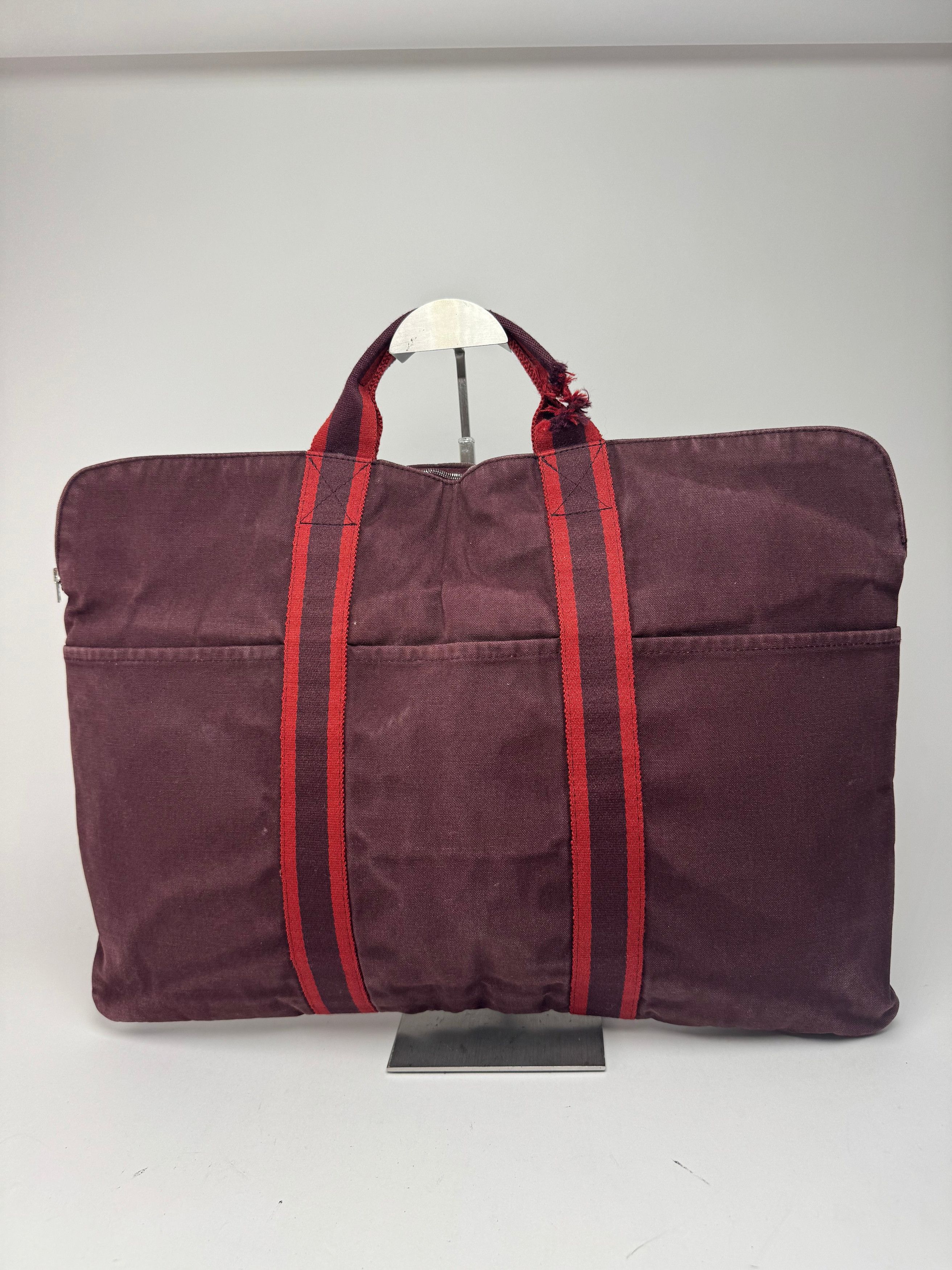 Other Vintage Hermes Canvas Travel Bag purple Size ONE SIZE - 15 Thumbnail