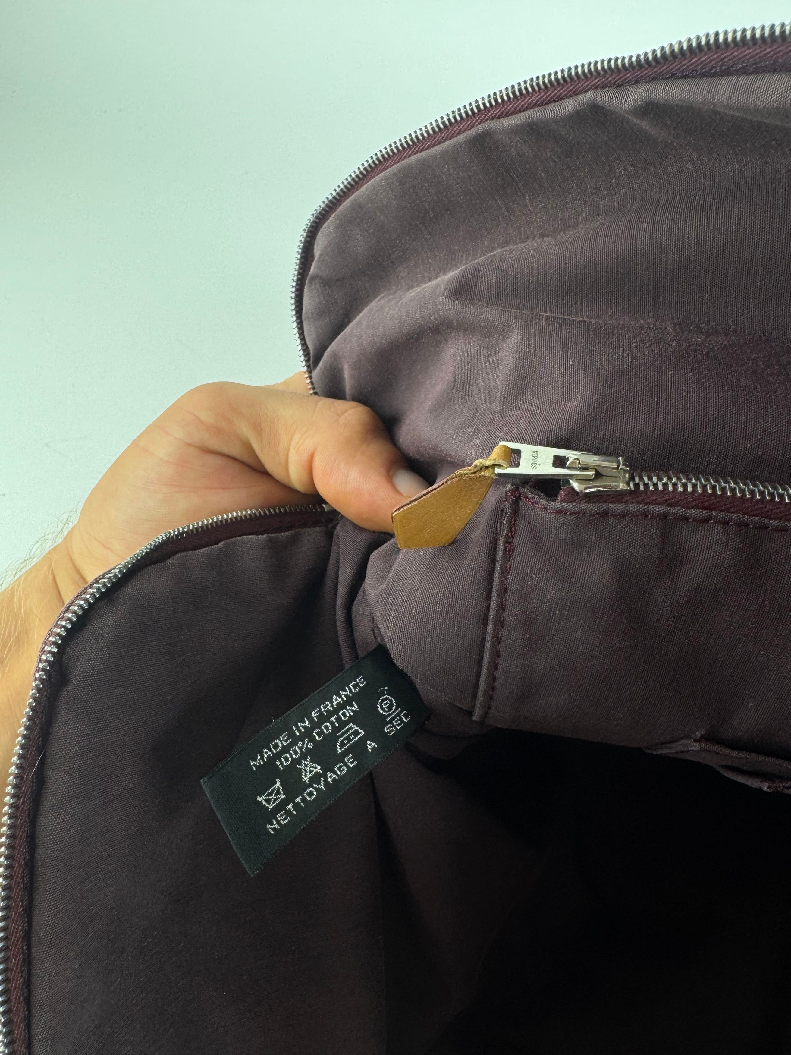 Other Vintage Hermes Canvas Travel Bag purple Size ONE SIZE - 6 Thumbnail